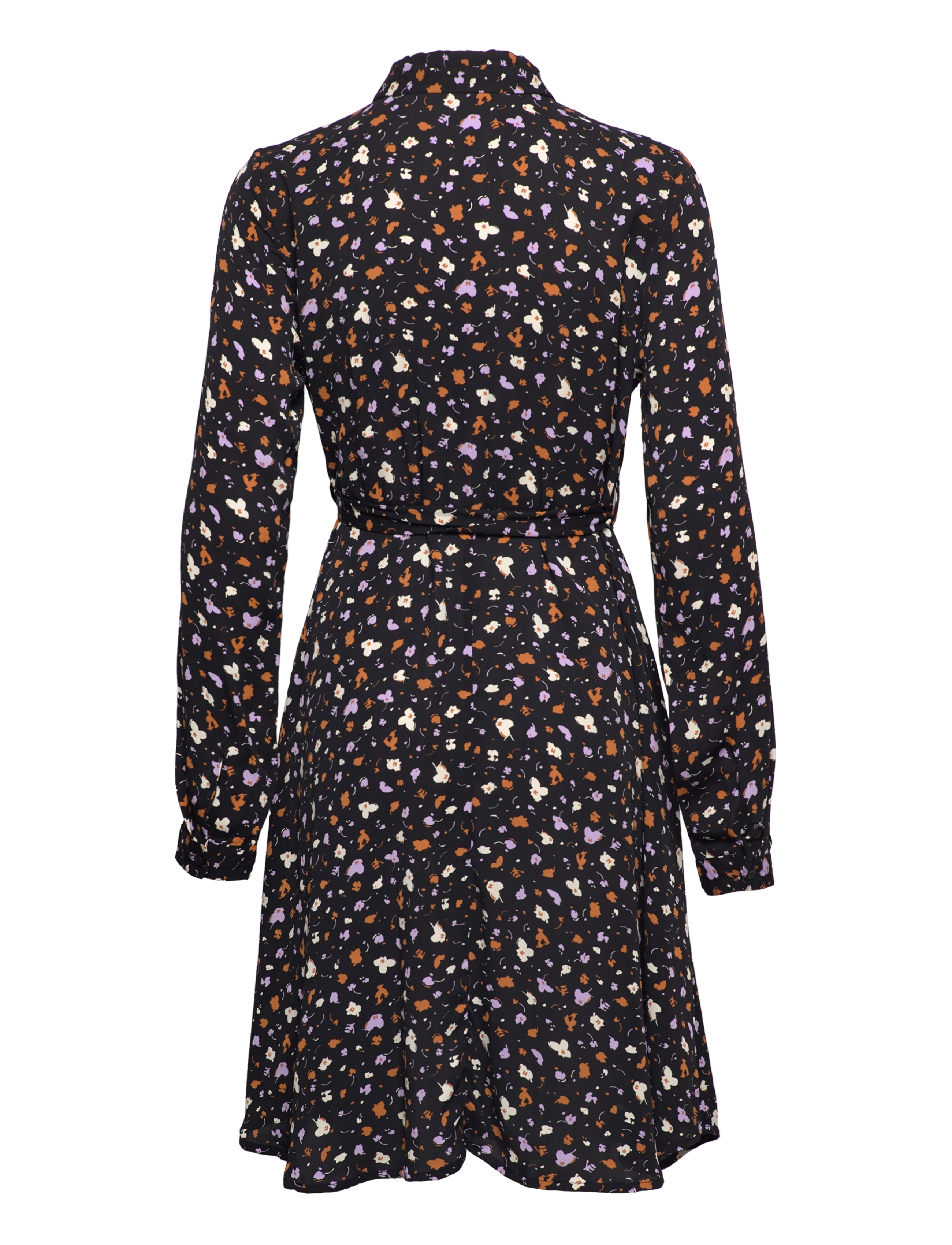 Selected Femme - SLFFIOLA LS AOP SHIRT DRESS - black - 1