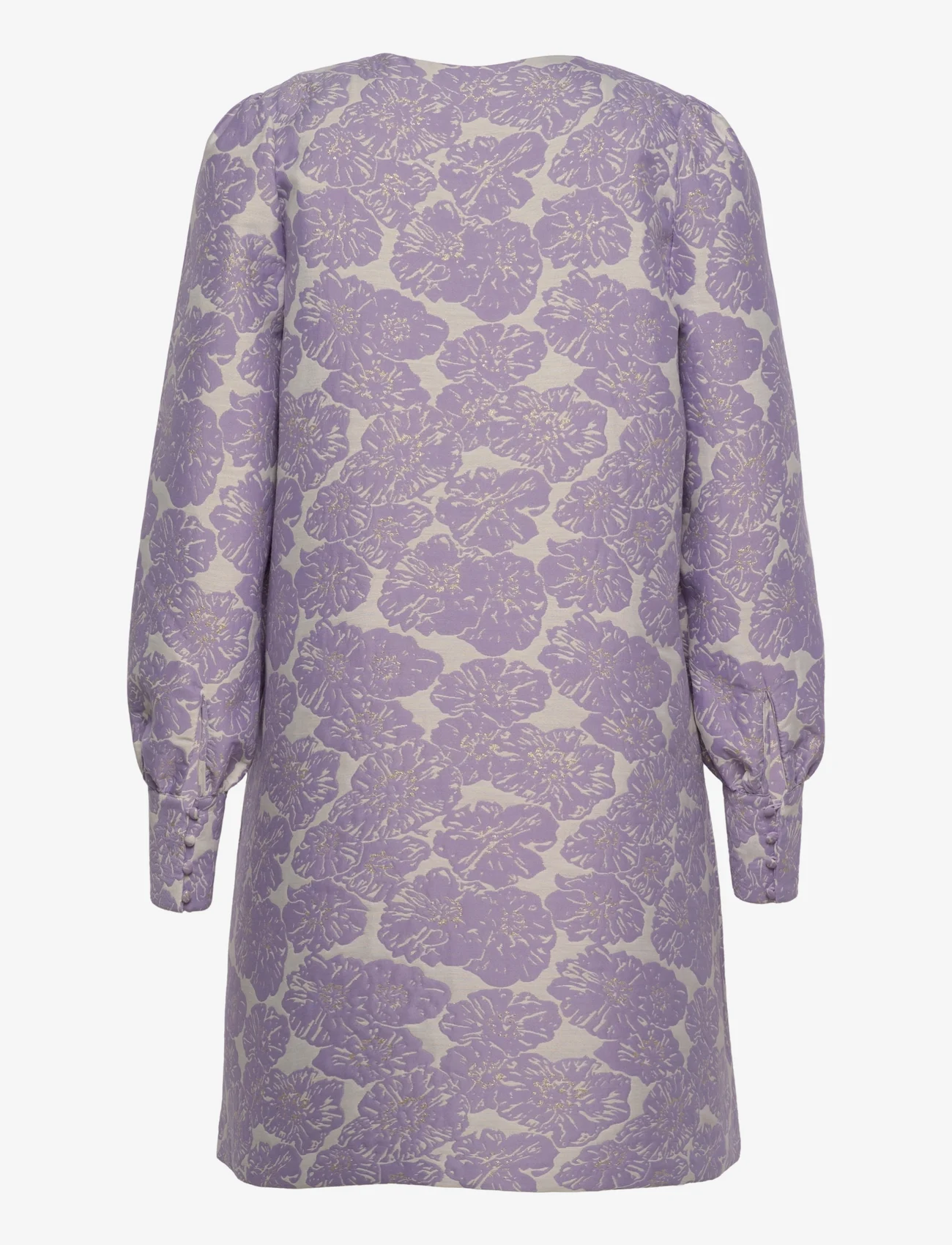 Selected Femme - SLFKIRSTEEN LS SHORT DRESS B - korta klänningar - violet tulip - 1