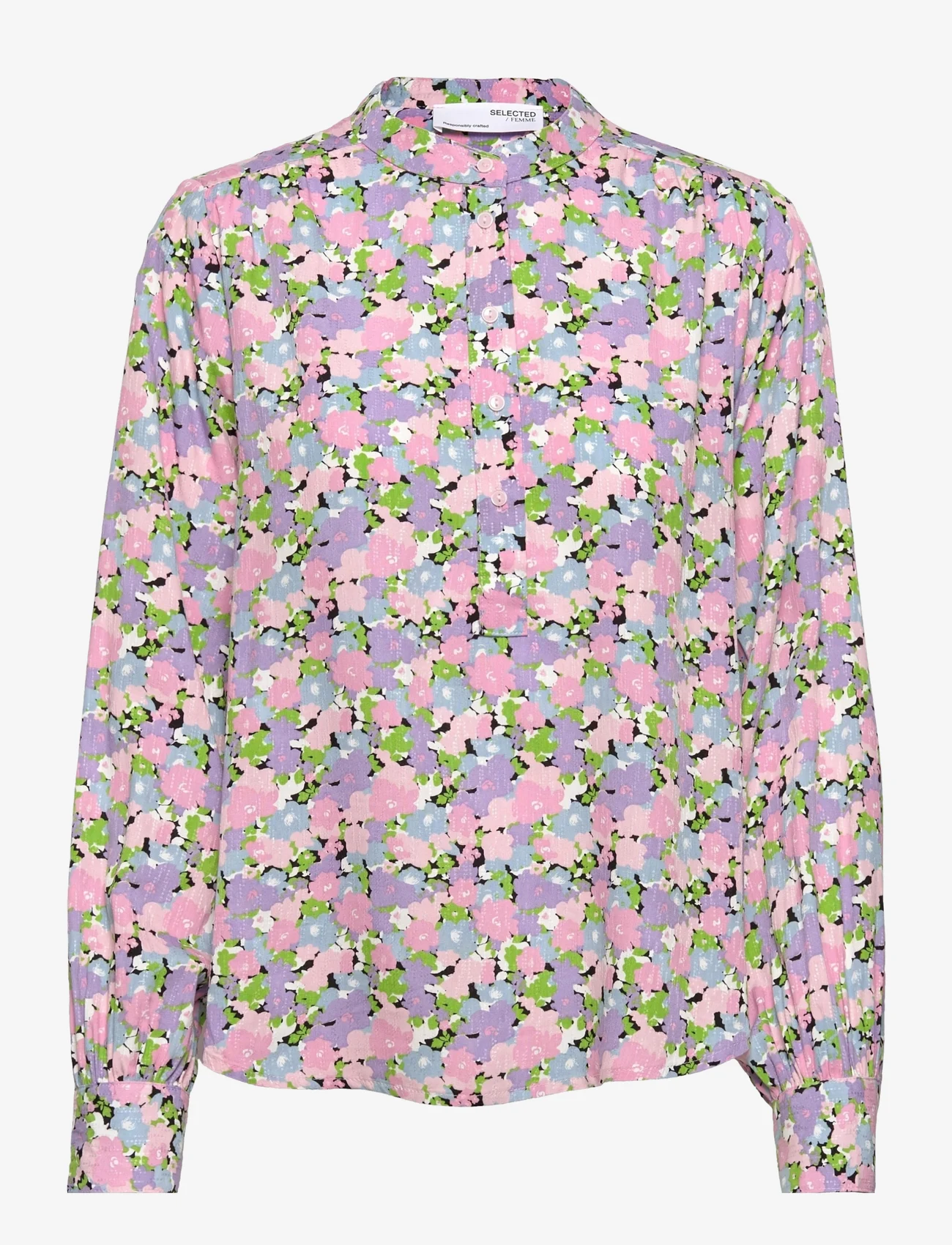 Selected Femme - SLFJUDITA LS LONG TOP B - long-sleeved blouses - violet tulip - 0