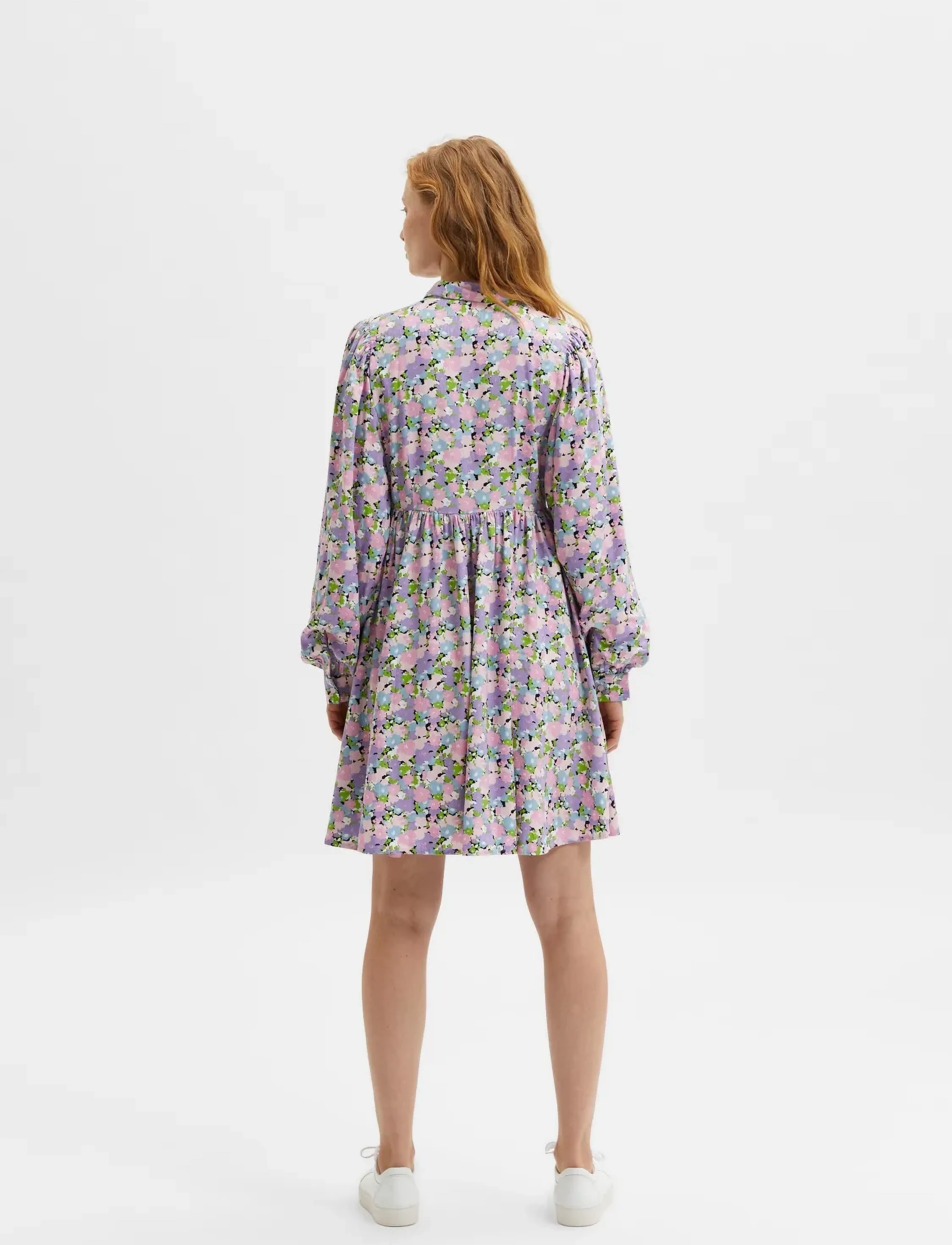 Selected - SLFJUDITA LS SHORT SHIRT DRESS B - robes chemises - violet tulip - 3