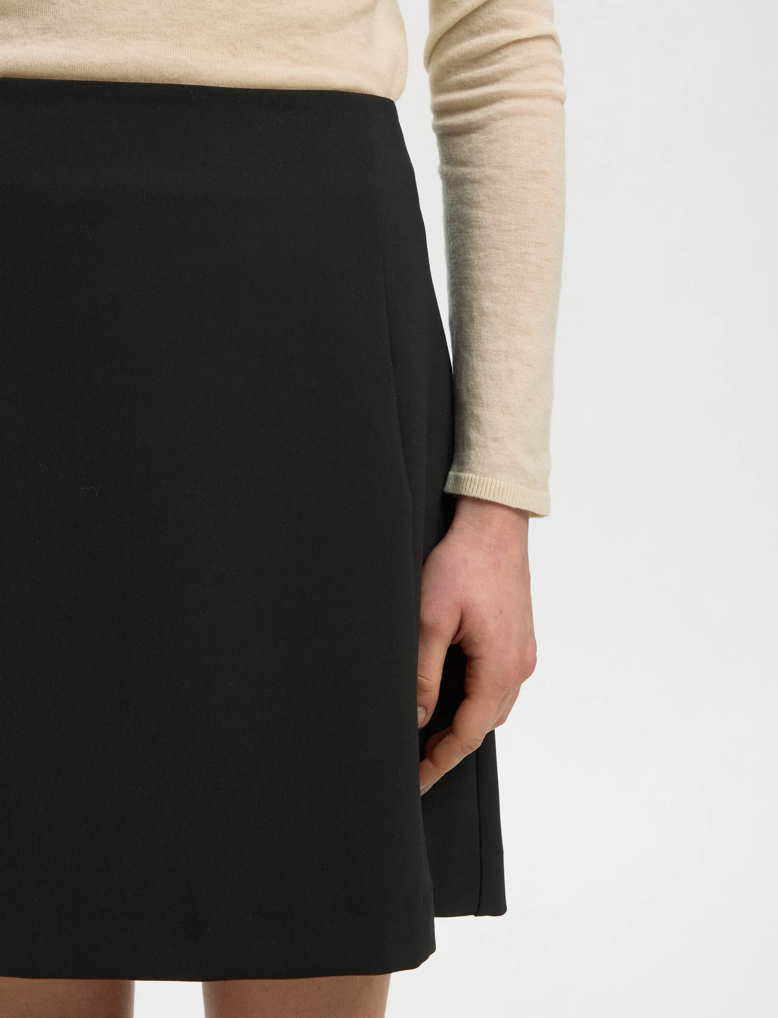 Selected - SLWRITA MW SHORT SKIRT FD NOOS - short skirts - black - 5