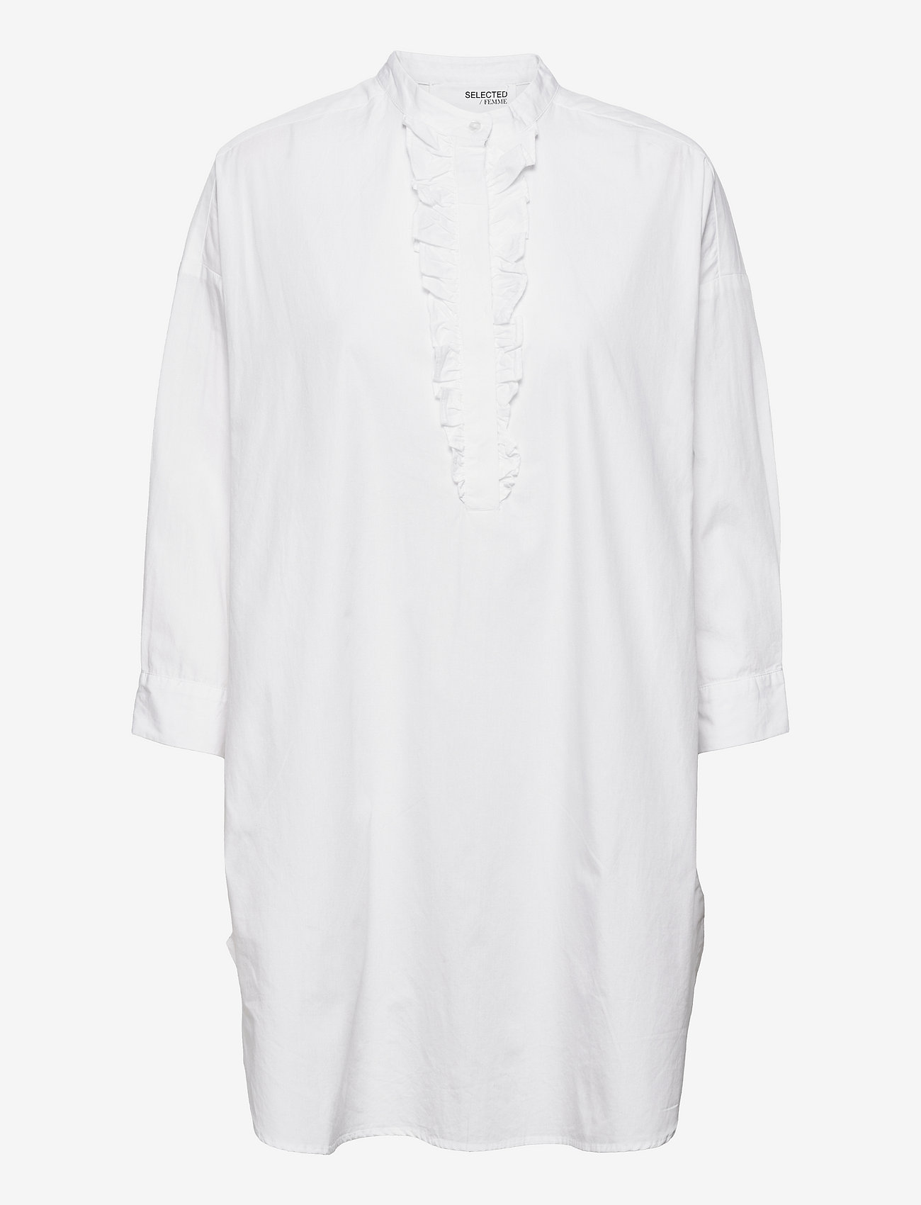 Selected Femme - SLFAMY 7/8  LONG SHIRT EX - tunieken - bright white - 0