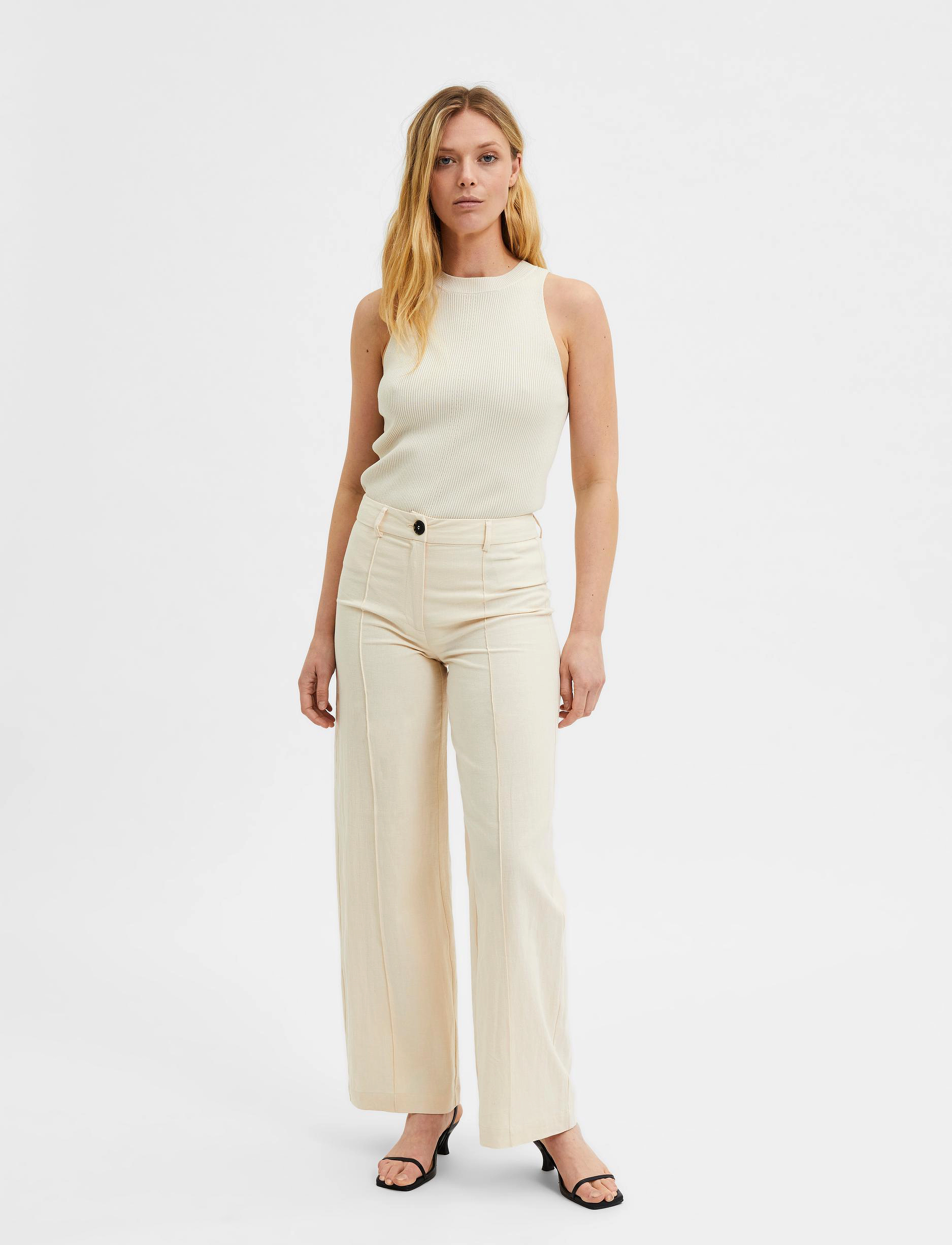 Selected - SLFSOLINA SL KNIT TOP NOOS - birch - 4
