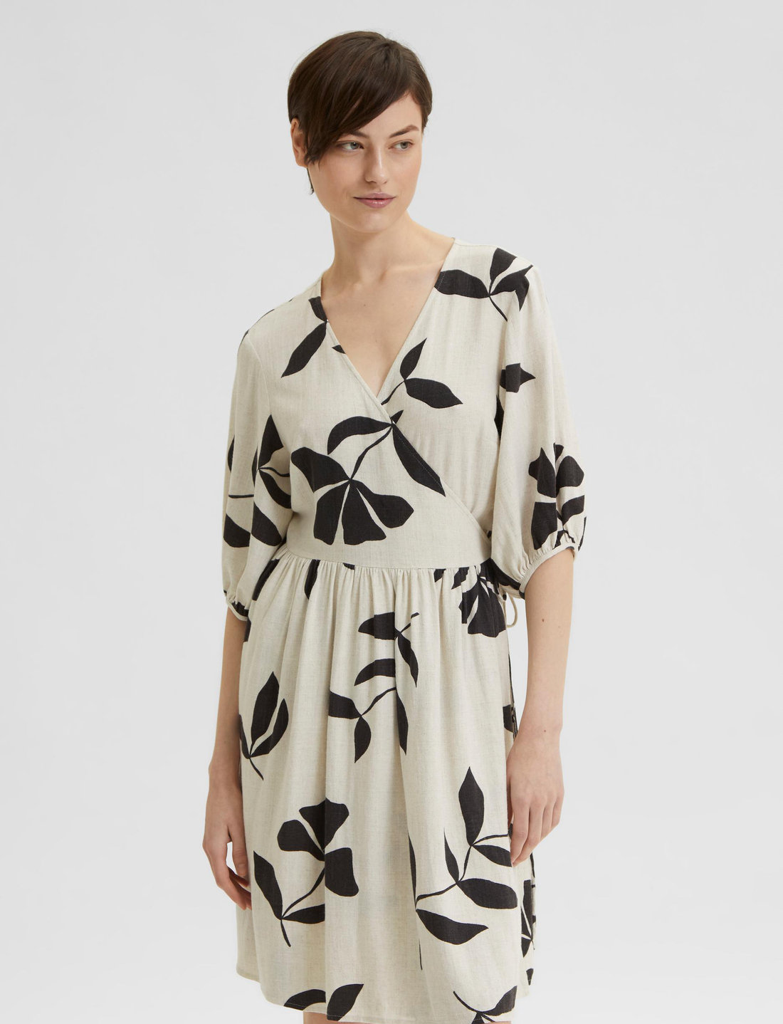 Selected femme wrap dress best sale