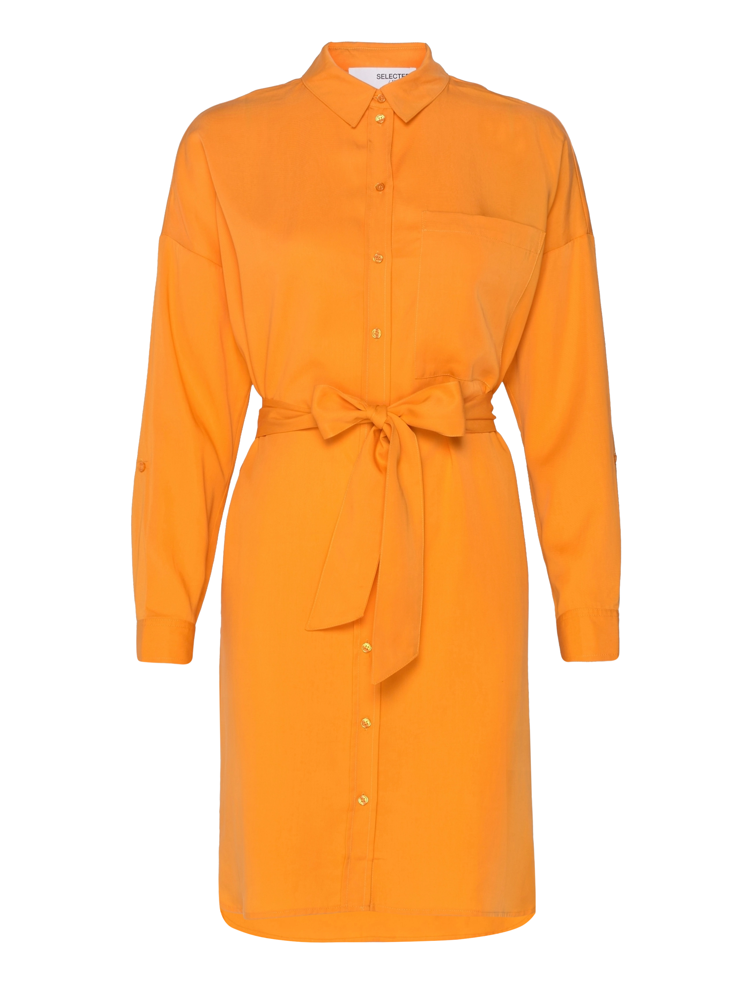 Selected SLFKIKKI-TONIA LS SHORT DRESS B - Kleidung - ICELAND POPPY / orange