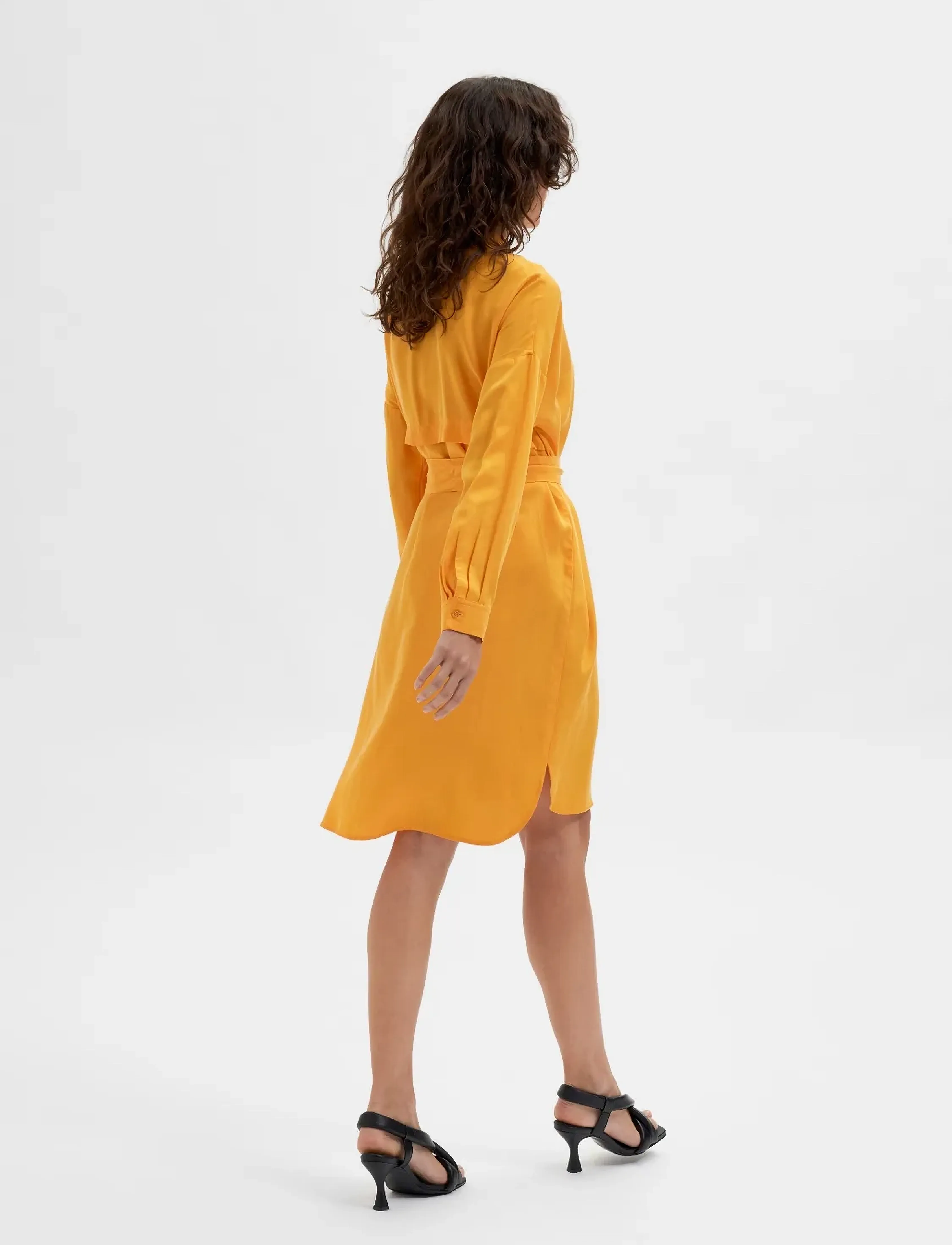 Selected - SLFKIKKI-TONIA LS SHORT DRESS B - skjortekjoler - iceland poppy - 4