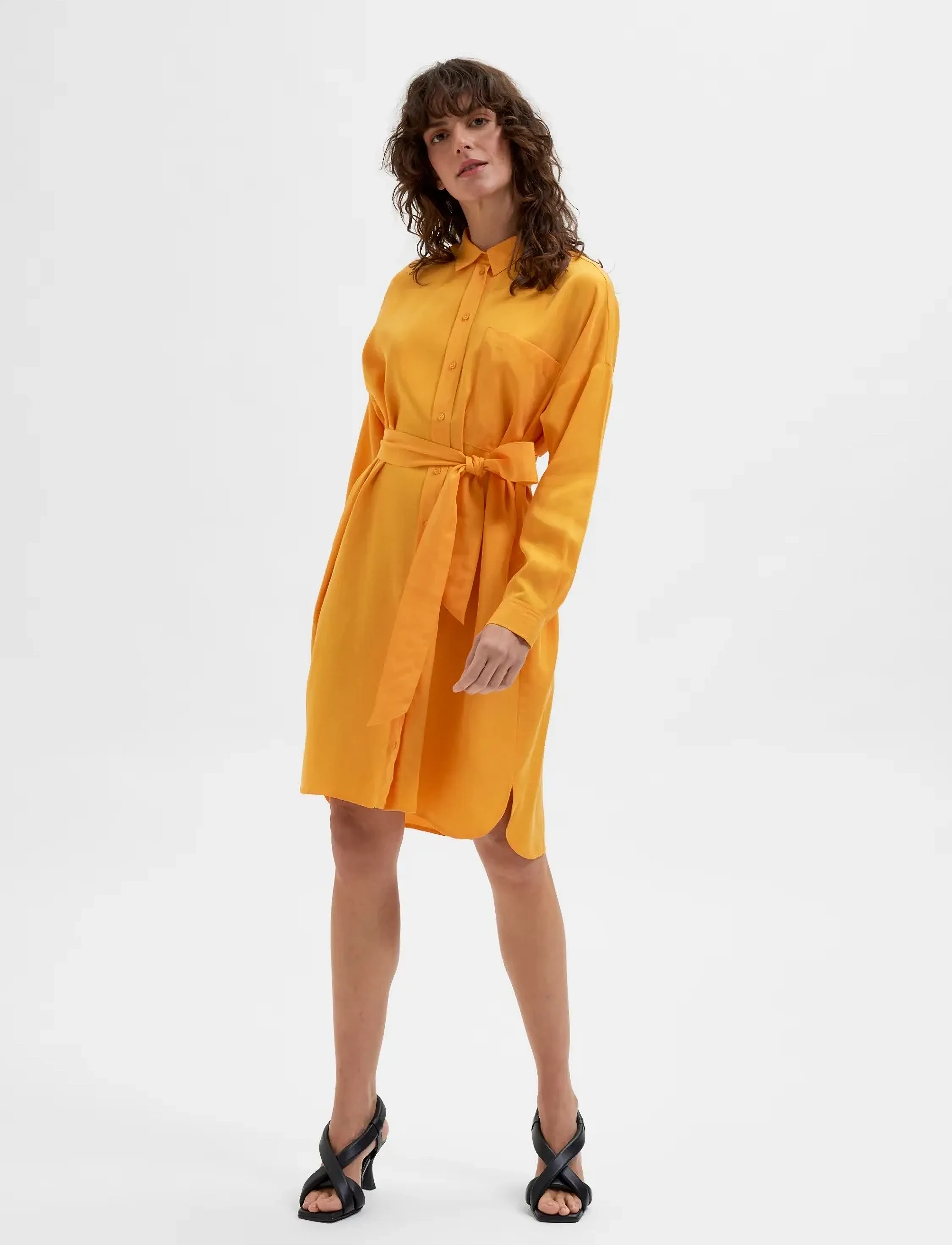 Selected - SLFKIKKI-TONIA LS SHORT DRESS B - skjortekjoler - iceland poppy - 5