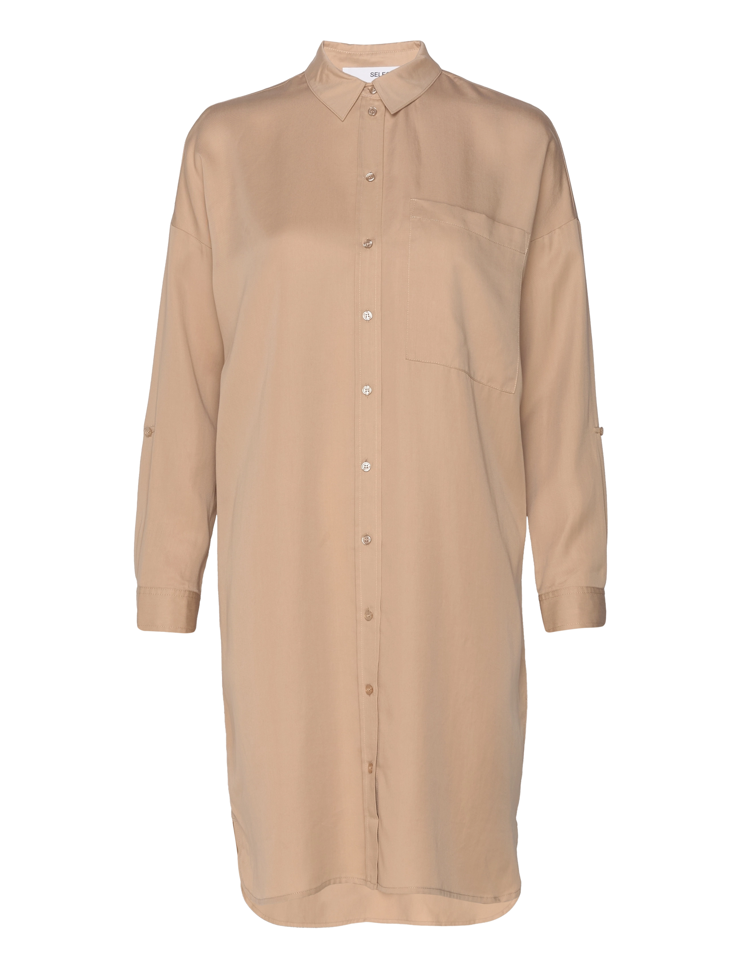 Selected - SLFKIKKI-TONIA LS SHORT DRESS B - robes chemises - nomad - 3