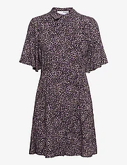 Selected Femme - SLFJALINA 2/4 SHORT SHIRT DRESS M - vasarinės suknelės - black - 0