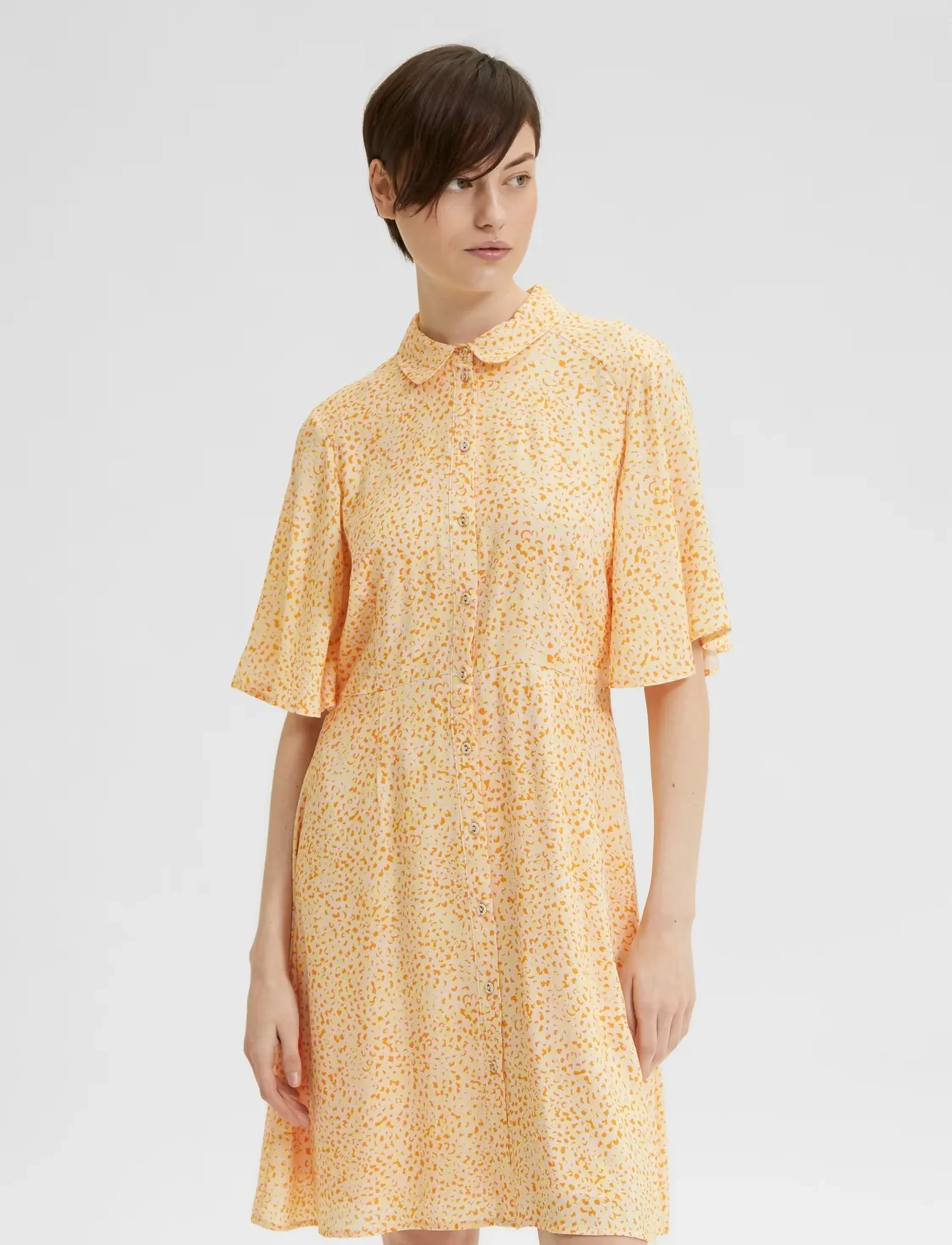Selected SLFJALINA 2/4 SHORT SHIRT DRESS M - Klänningar - CHALK PINK / beige