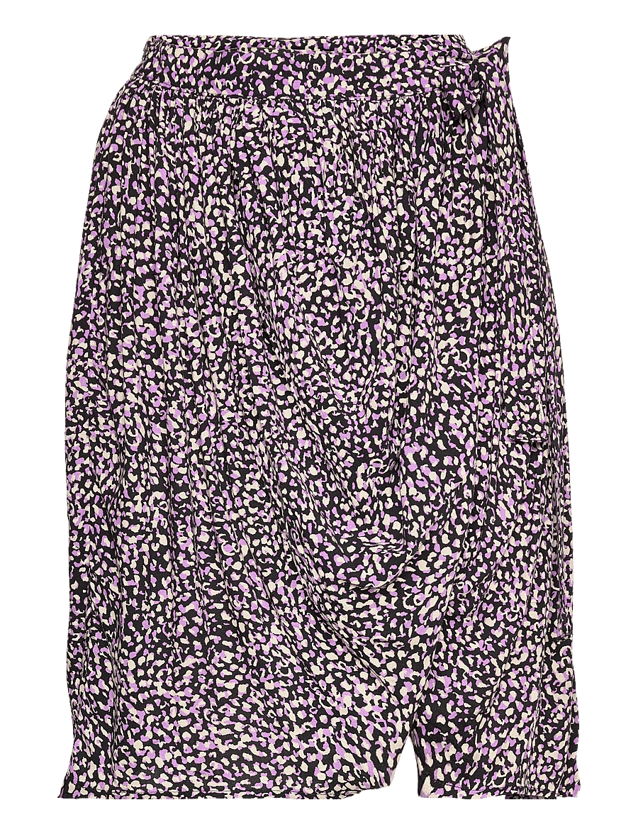 Selected - SLFJALINA HW SHORT WRAP SKIRT M - slå-om-nederdele - black - 1