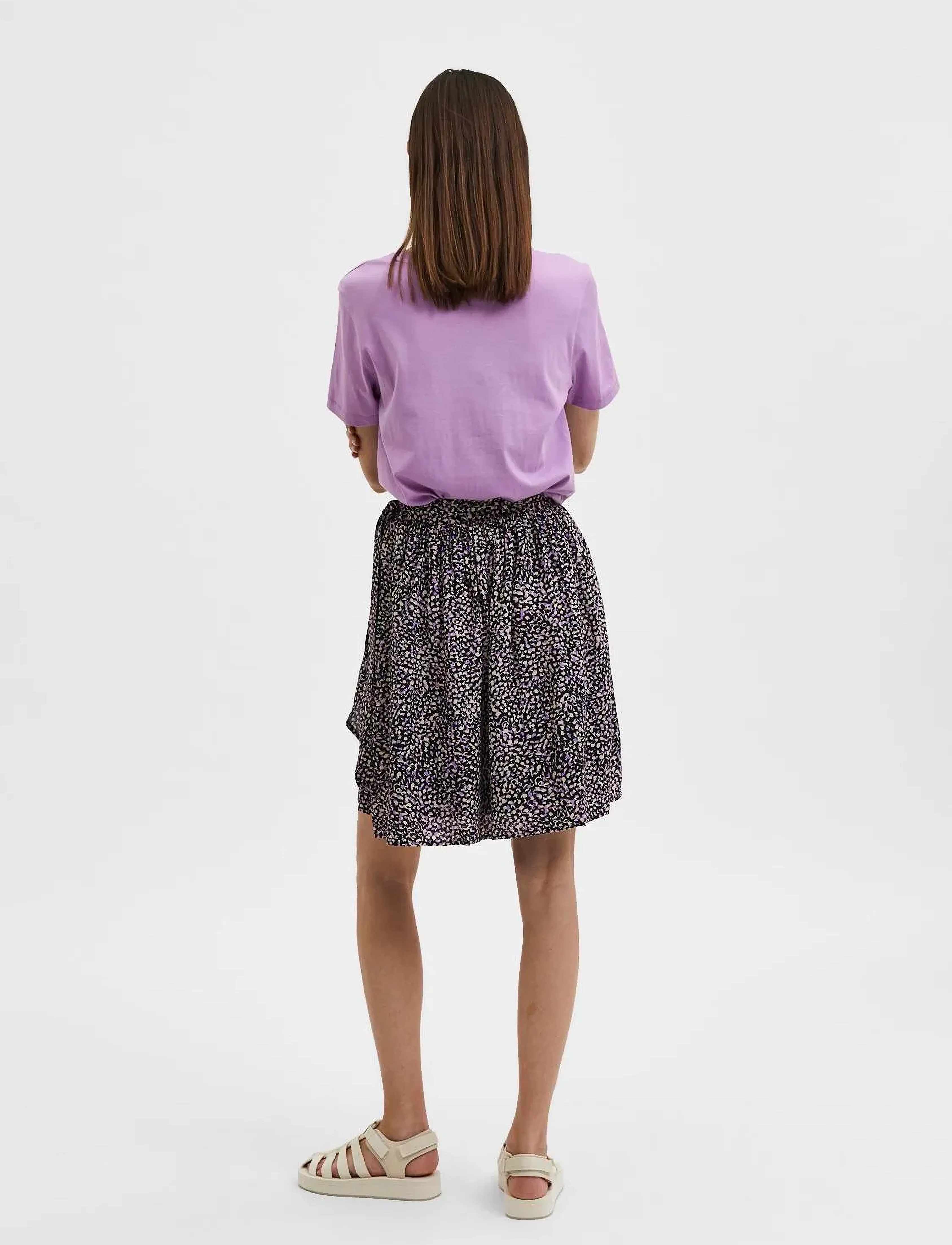 Selected - SLFJALINA HW SHORT WRAP SKIRT M - slå-om-nederdele - black - 3