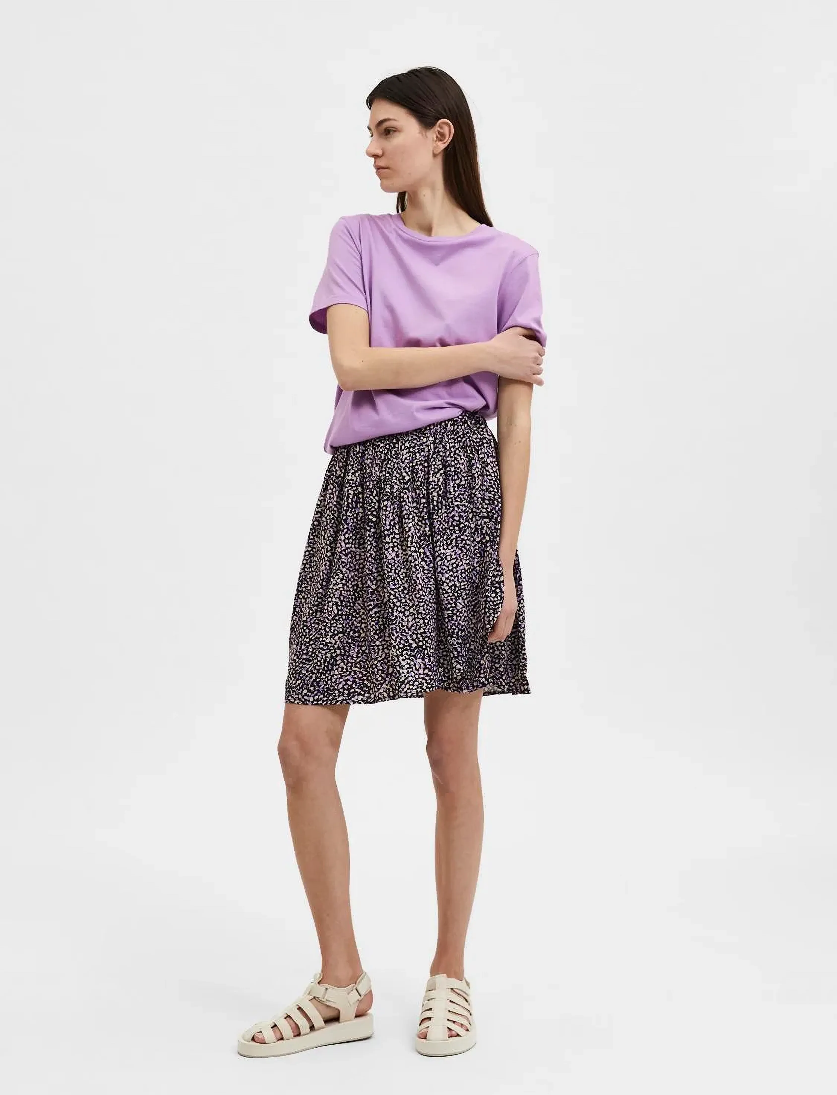 Selected - SLFJALINA HW SHORT WRAP SKIRT M - slå-om-nederdele - black - 4
