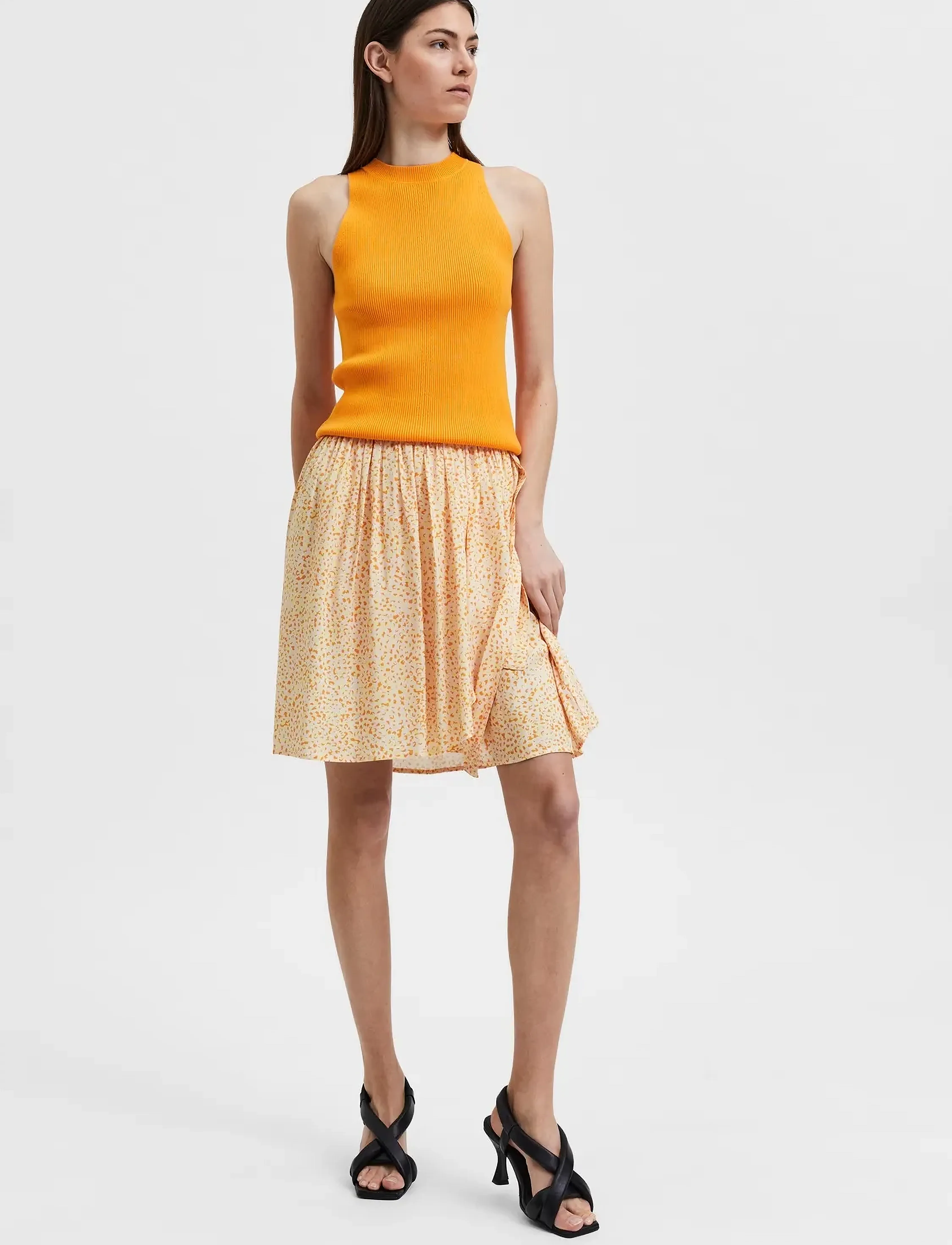 Selected - SLFJALINA HW SHORT WRAP SKIRT M - wickelröcke - chalk pink - 5