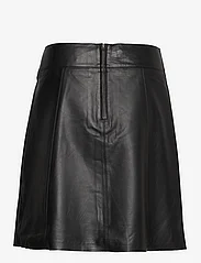 Selected Femme - SLFNEW IBI MW LEATHER SKIRT B - leather skirts - black - 1