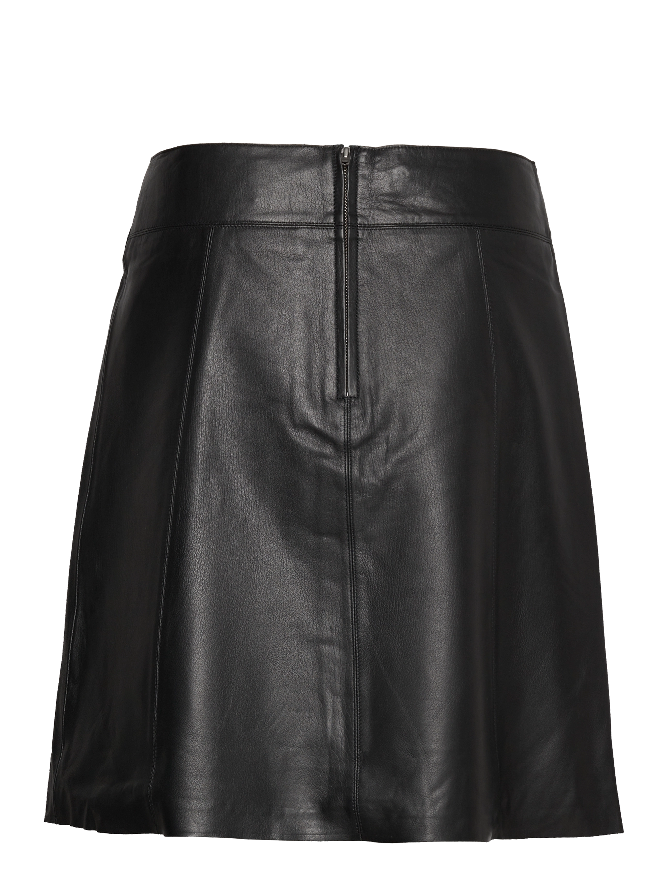 Selected - SLWNEW IBI MW LEATHER SKIRT B NOOS - lederröcke - black - 2