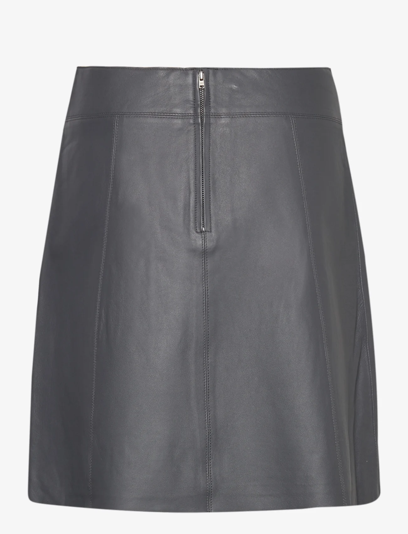 Selected Femme - SLFNEW IBI MW LEATHER SKIRT B NOOS - odiniai sijonai - magnet - 1