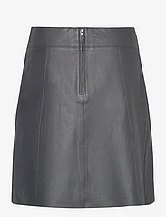 Selected Femme - SLFNEW IBI MW LEATHER SKIRT B - leather skirts - magnet - 1