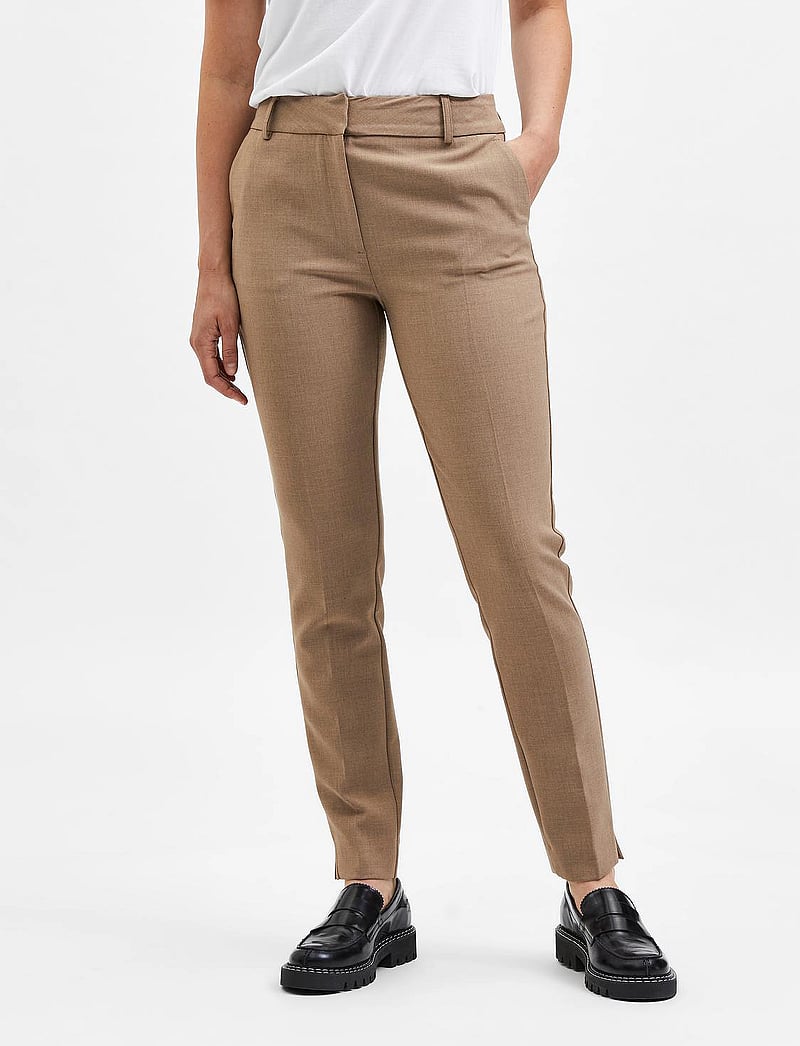 Selected - SLFRITA MW SLIM PANT CAMEL MLG B NOOS - formell - camel - 0