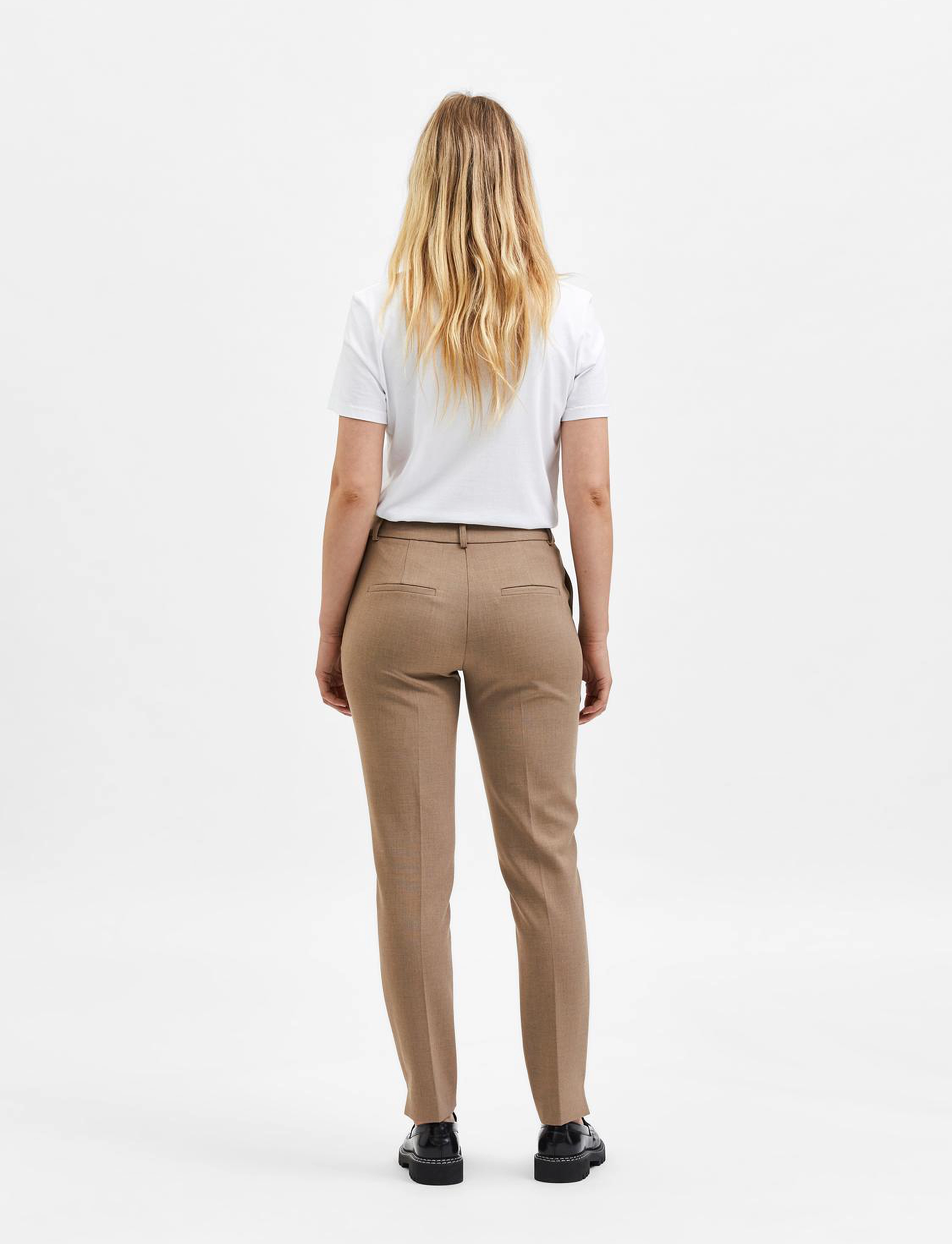 Selected - SLFRITA MW SLIM PANT CAMEL MLG B NOOS - camel - 2