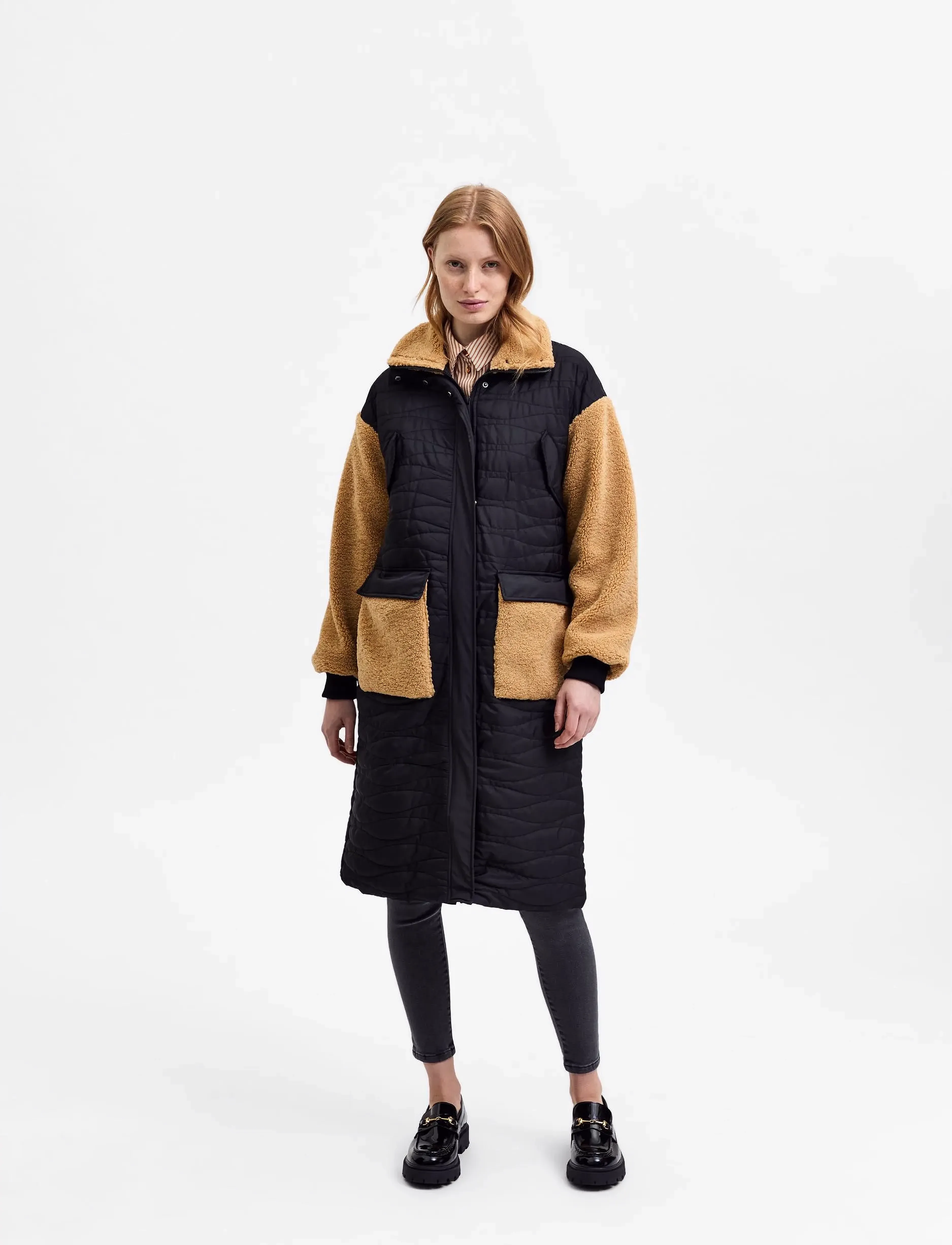 Selected - SLFPOLLY COAT W - overtøj - black - 4