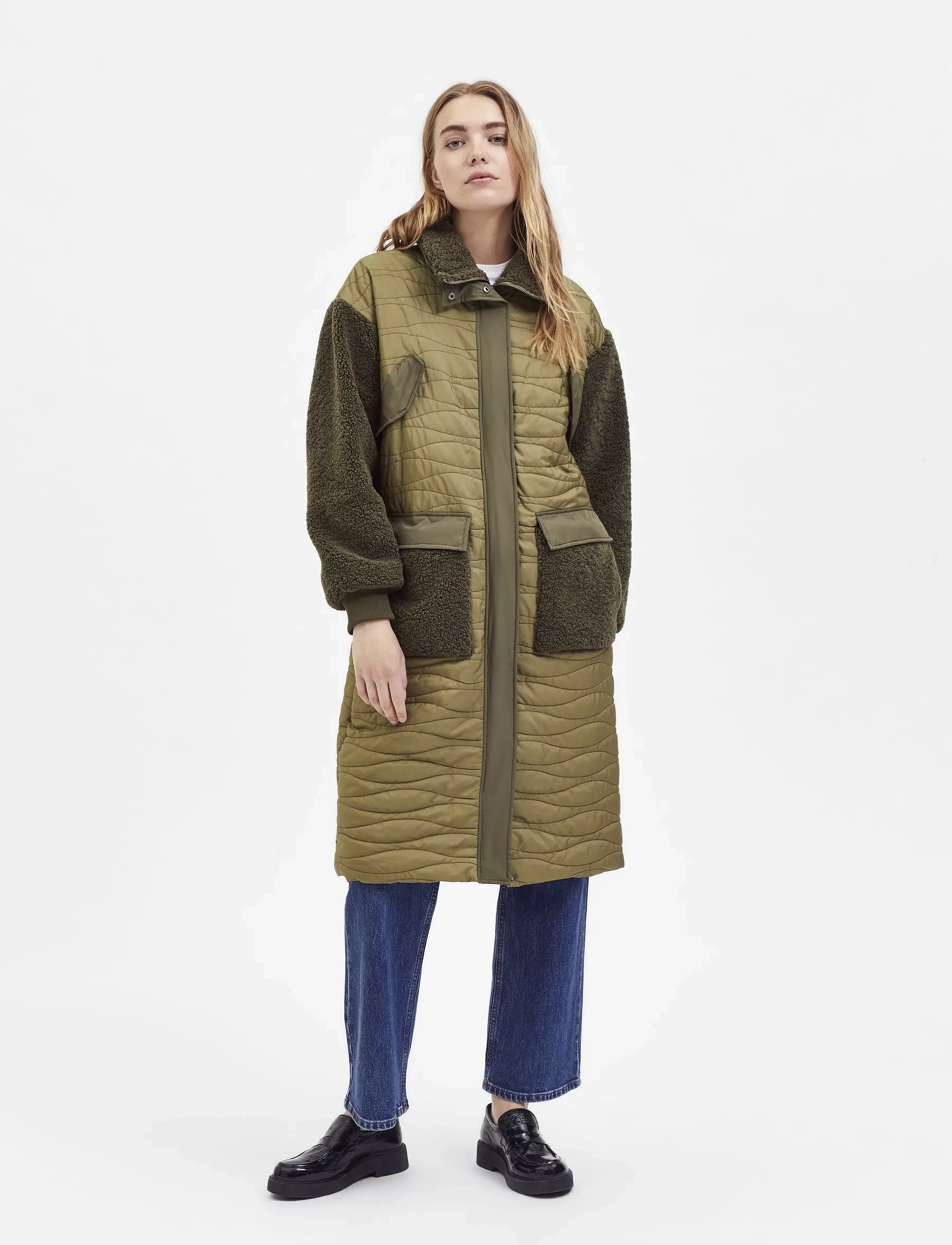 Selected - SLFPOLLY COAT W - overtøj - ivy green - 4