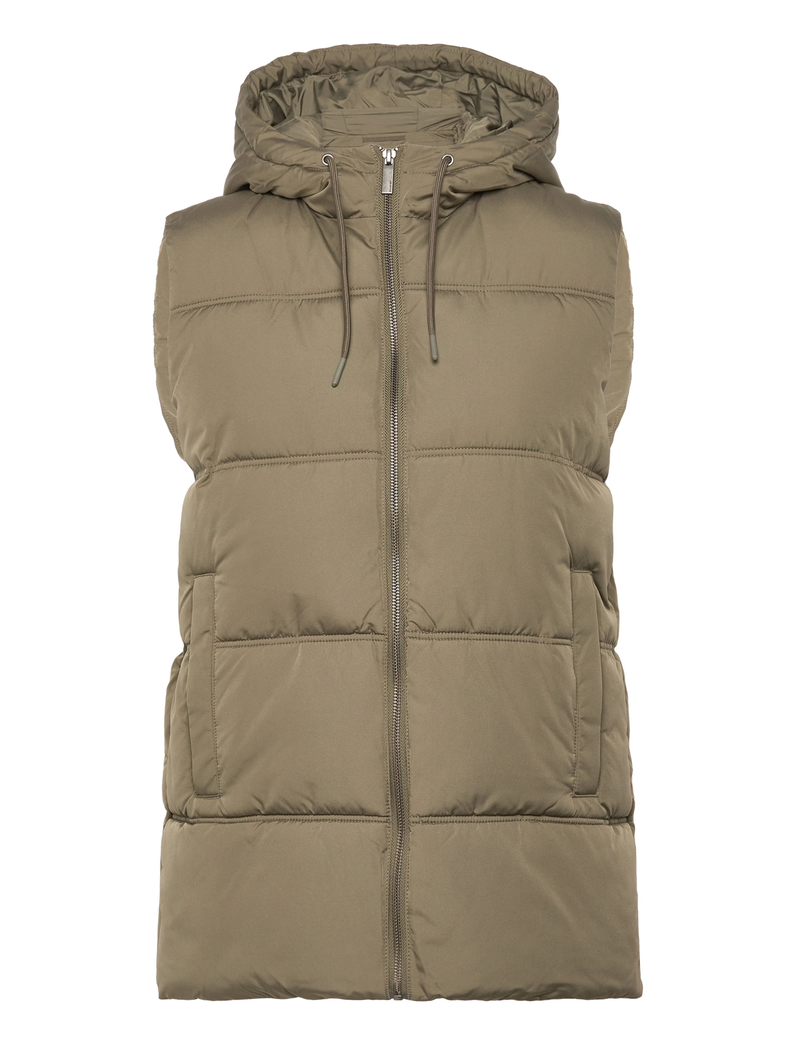 SELECTED Slfalina Puffer Vest B Khaki - 34 - Damen