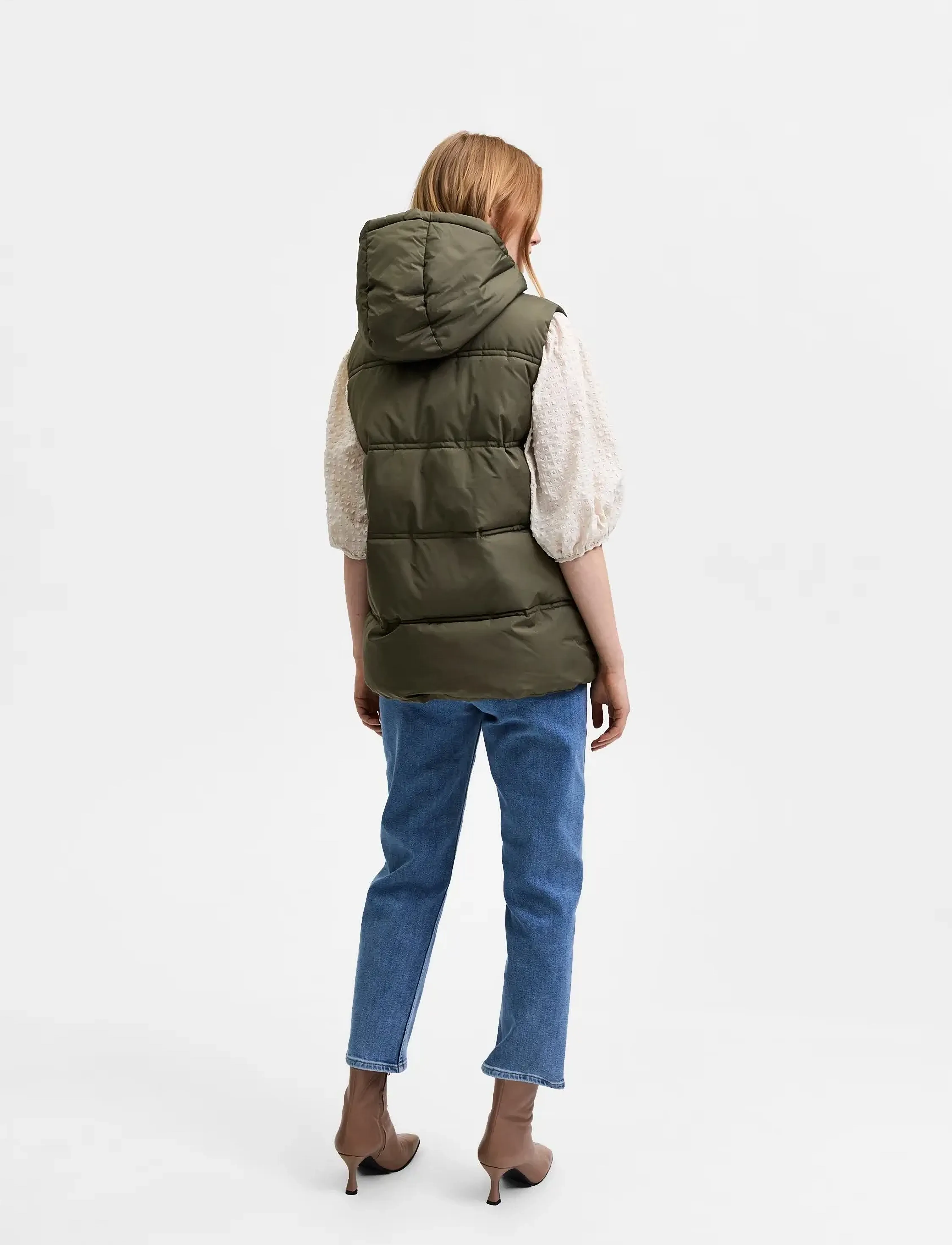 Selected - SLFALINA PUFFER VEST B - gefütterte westen - ivy green - 3