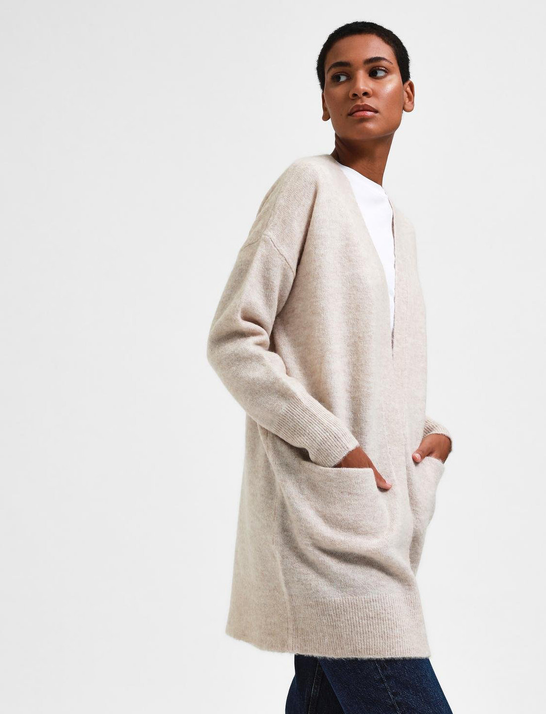 Long hot sale knit cardigans