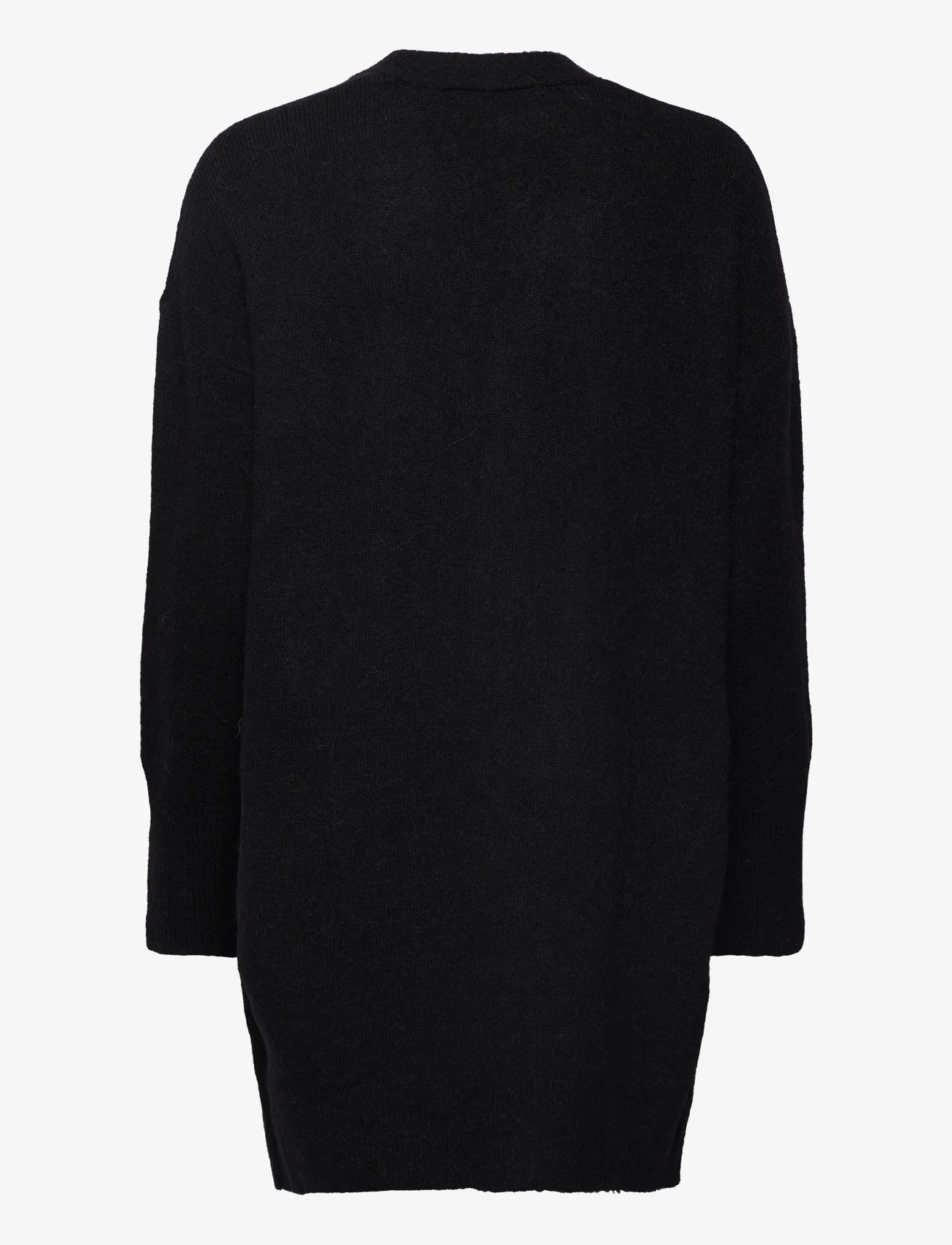 Selected Femme - SLFLULU NEW LS KNIT LONG CARDIGAN B NOOS - cardigans - black - 1
