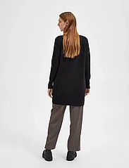 Selected Femme - SLFLULU NEW LS KNIT LONG CARDIGAN B NOOS - cardigans - black - 4