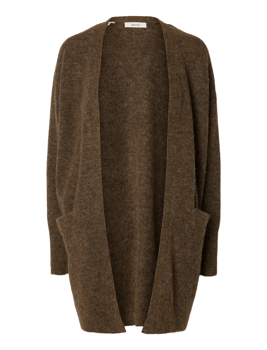 Selected - SLWLULU NEW LS KNIT LONG CARDIGAN B NOOS - strickjacken - dachshund - 1