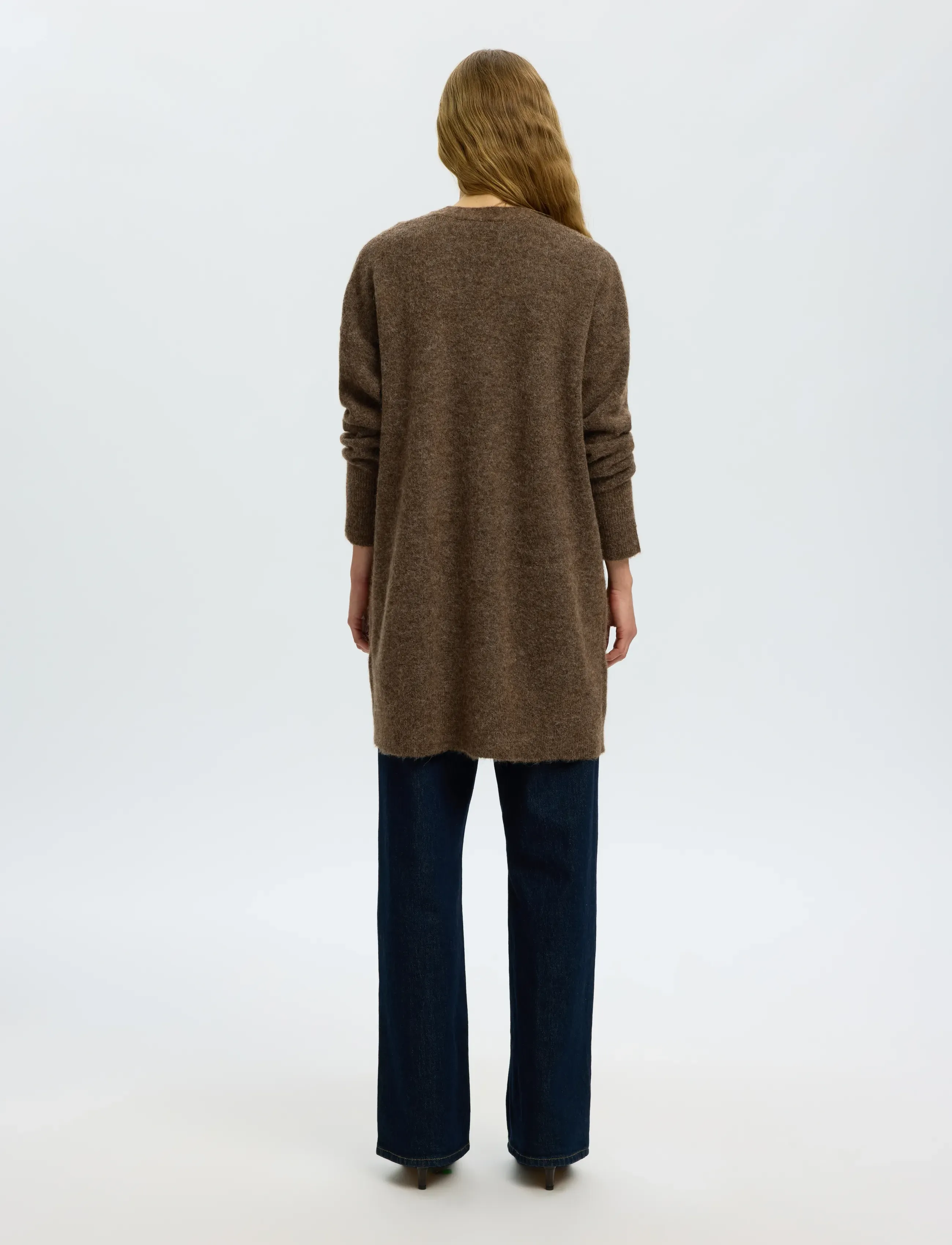 Selected - SLWLULU NEW LS KNIT LONG CARDIGAN B NOOS - cardigans - dachshund - 2