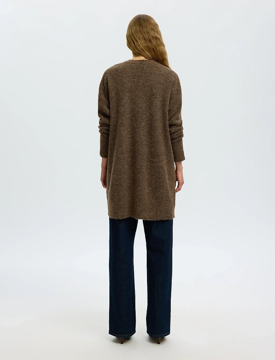 Selected - SLWLULU NEW LS KNIT LONG CARDIGAN B NOOS - strickjacken - dachshund - 2