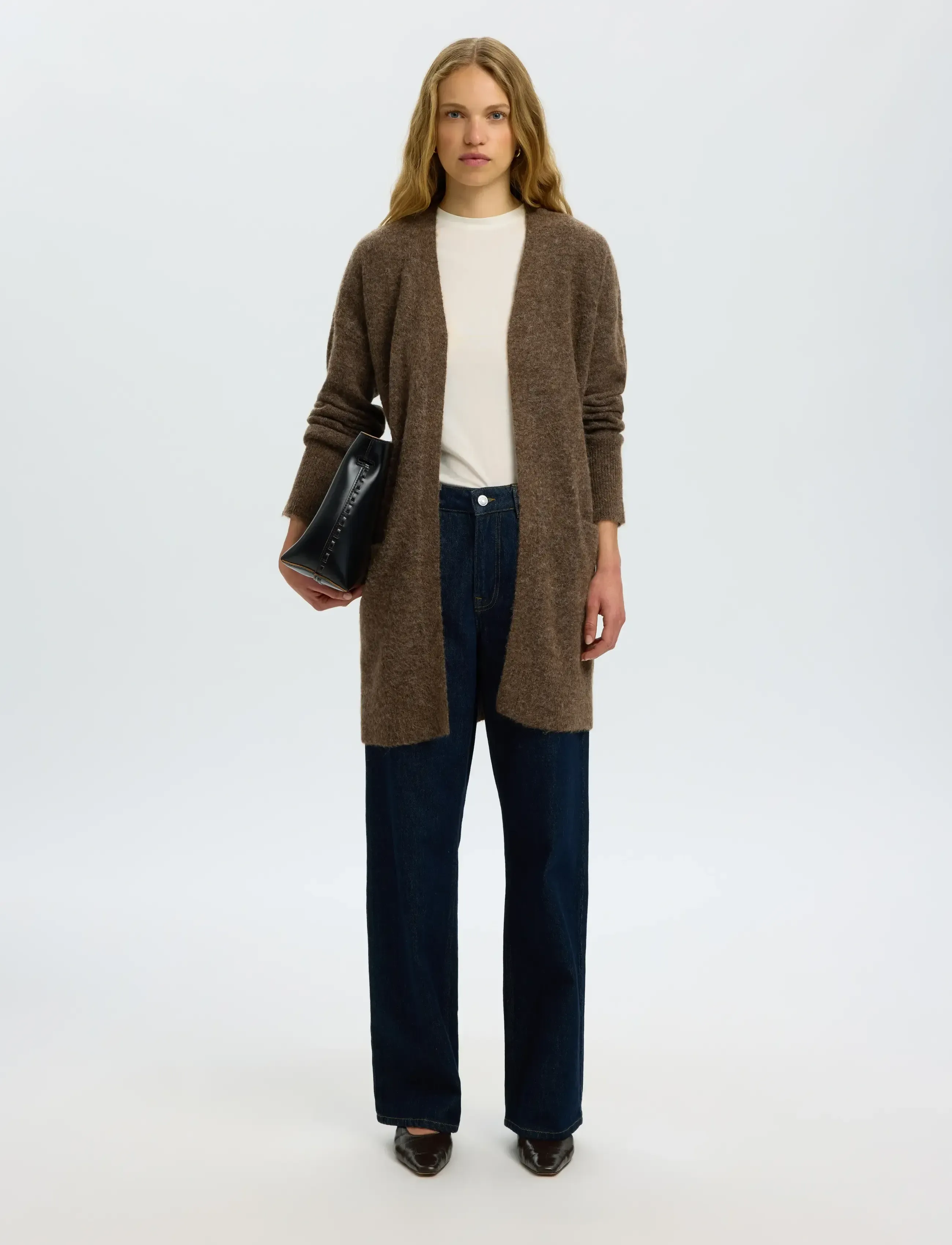 Selected - SLWLULU NEW LS KNIT LONG CARDIGAN B NOOS - cardigans - dachshund - 3