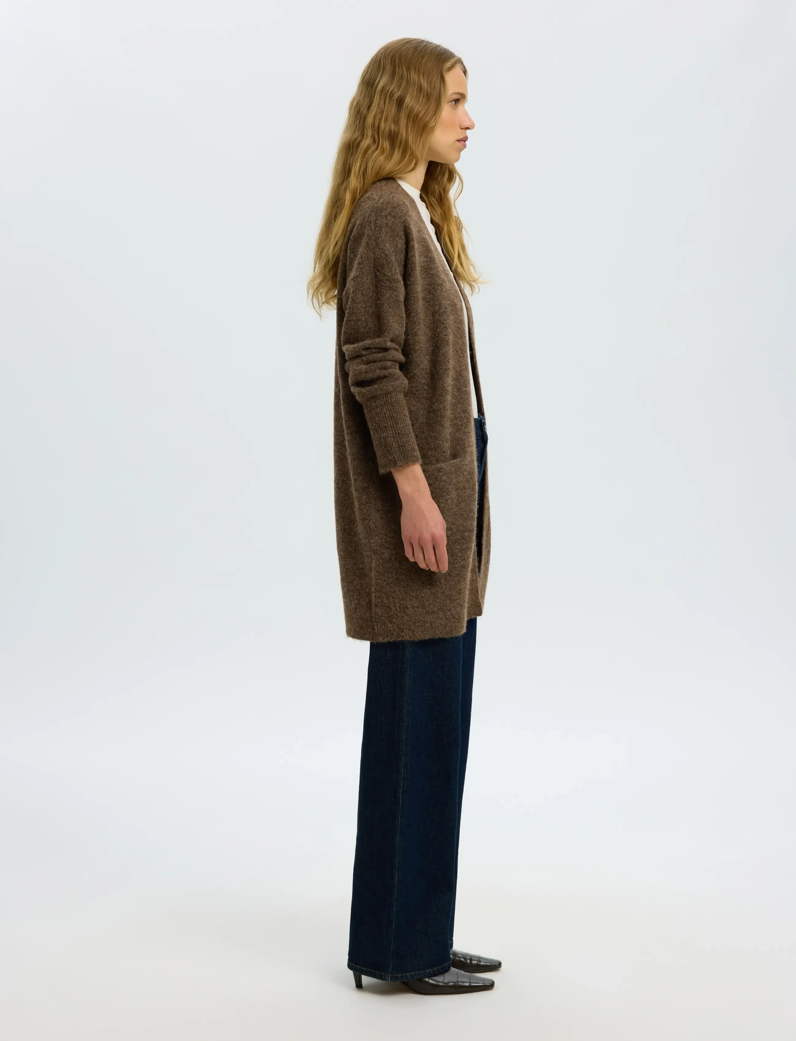 Selected - SLWLULU NEW LS KNIT LONG CARDIGAN B NOOS - cardigans - dachshund - 5
