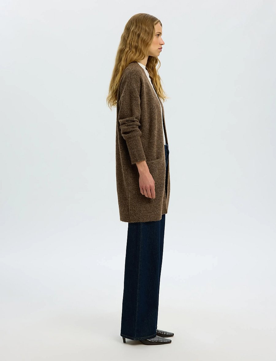 Selected - SLWLULU NEW LS KNIT LONG CARDIGAN B NOOS - strickjacken - dachshund - 5