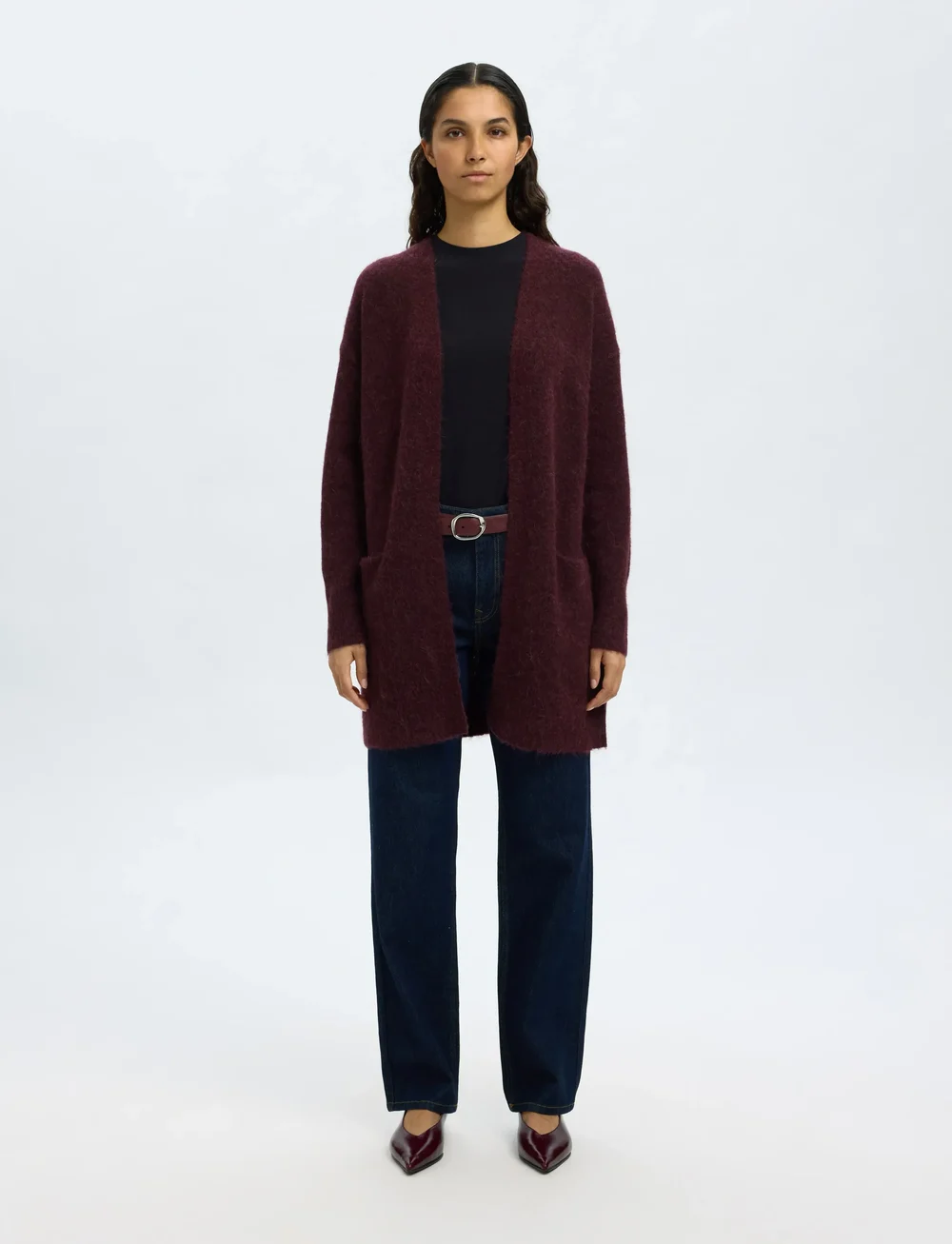 Selected - SLFLULU NEW LS KNIT LONG CARDIGAN  B - cardigans - fig - 0