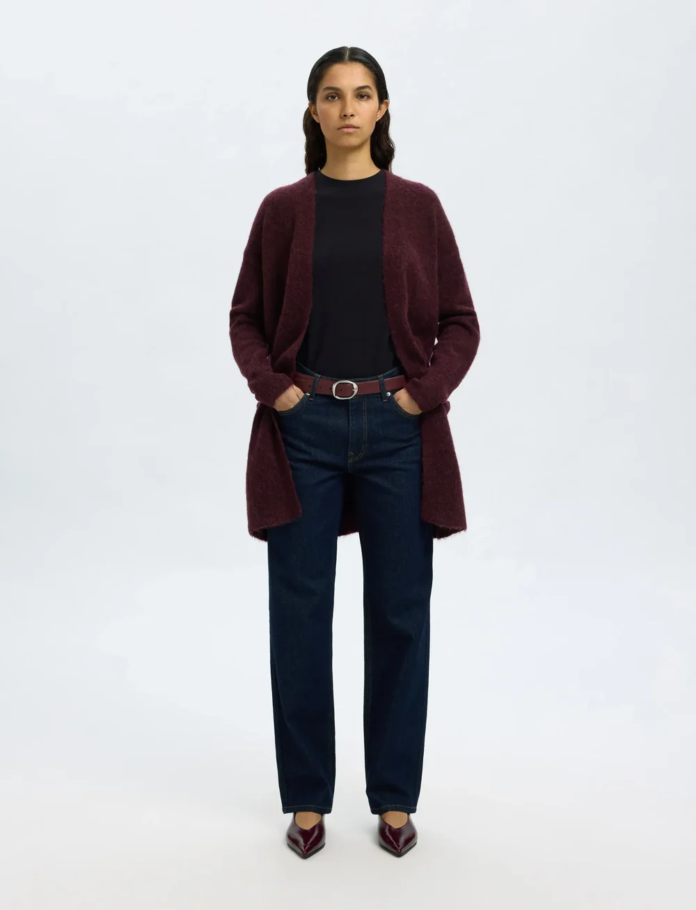 Selected - SLFLULU NEW LS KNIT LONG CARDIGAN  B - cardigans - fig - 3