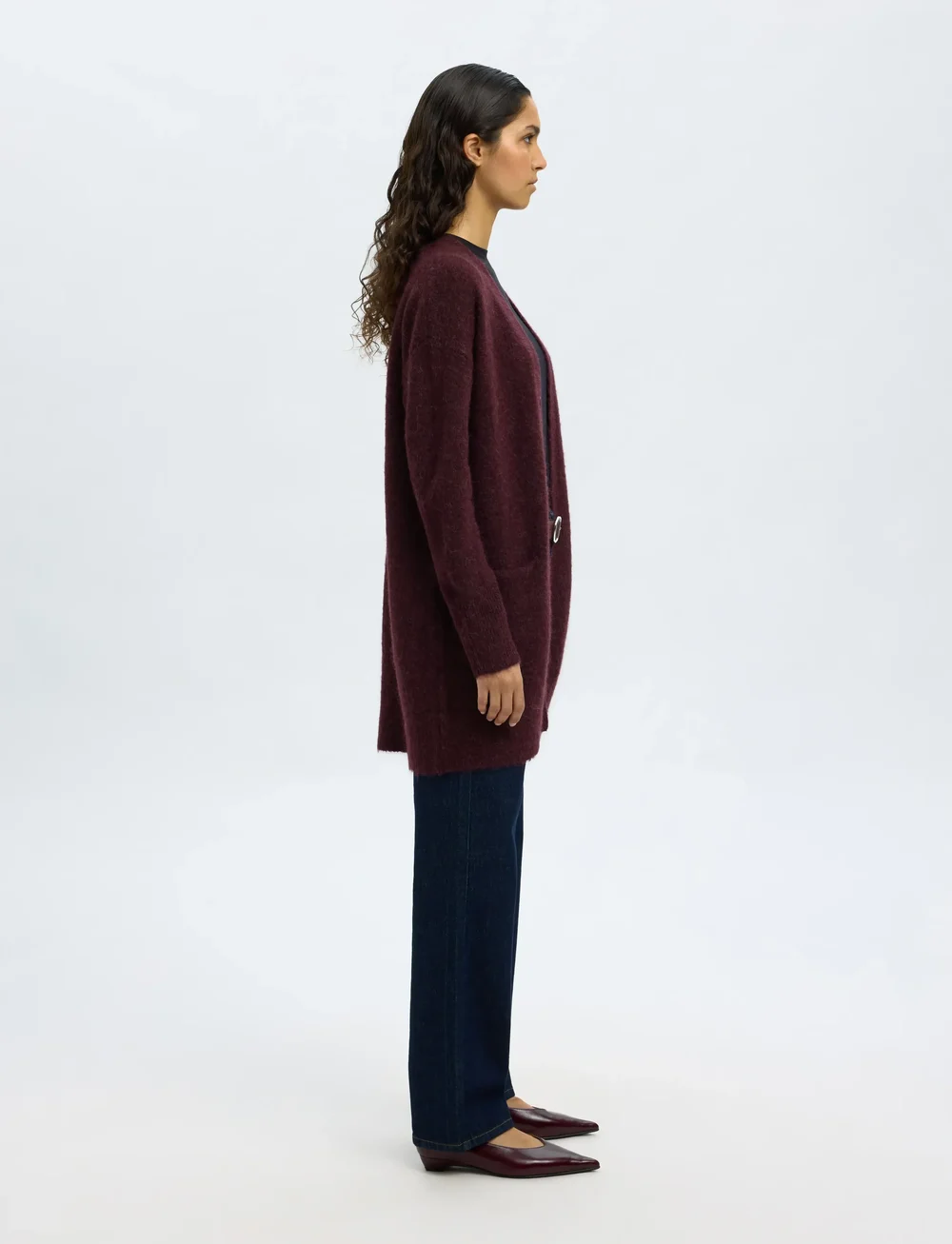 Selected - SLFLULU NEW LS KNIT LONG CARDIGAN  B - cardigans - fig - 5
