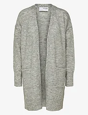 Selected Femme - SLFLULU NEW LS KNIT LONG CARDIGAN B NOOS - swetry rozpinane - light grey melange - 0