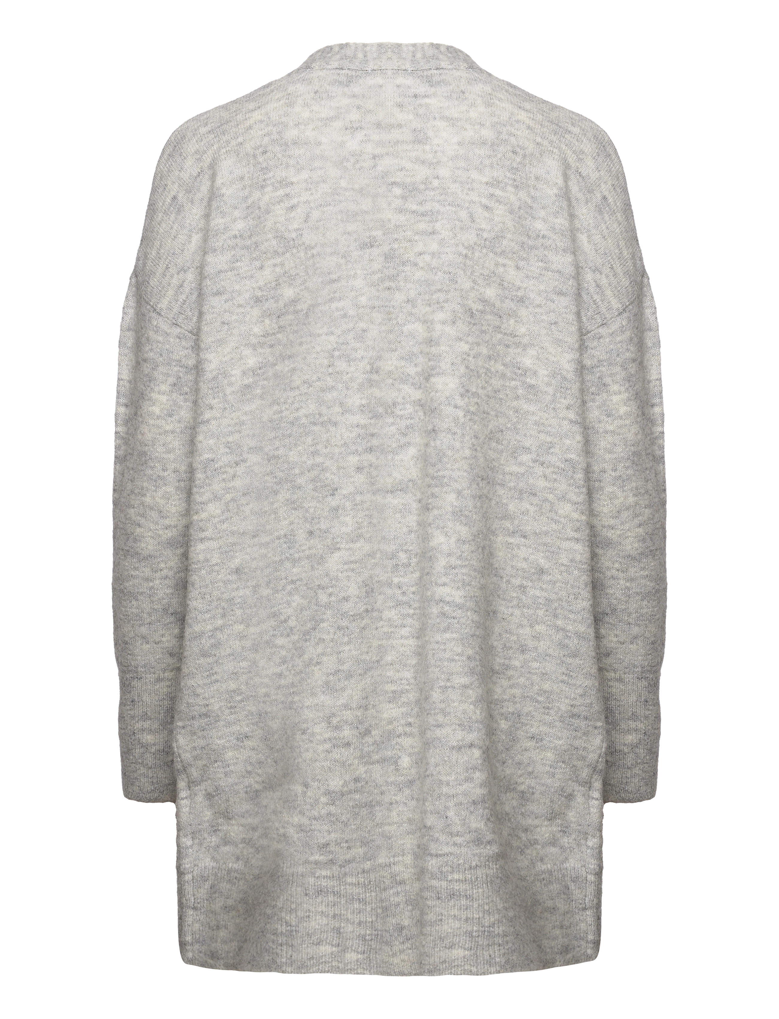 Selected - SLWLULU NEW LS KNIT LONG CARDIGAN B NOOS - cardigans - light grey melange - 2