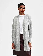 Selected Femme - SLFLULU NEW LS KNIT LONG CARDIGAN B NOOS - cardigans - light grey melange - 2