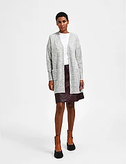 Selected Femme - SLFLULU NEW LS KNIT LONG CARDIGAN B NOOS - cardigans - light grey melange - 4