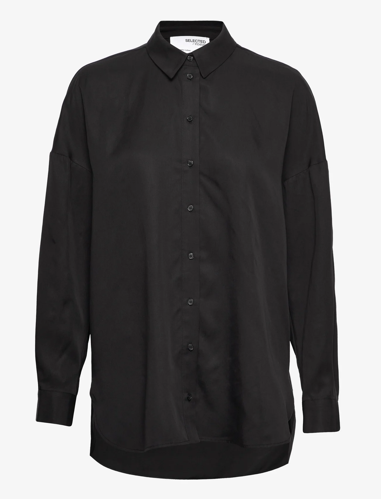 Selected Femme - SLFSANNI LS SHIRT - pitkähihaiset paidat - black - 0