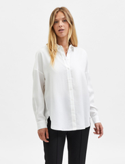 Selected Femme - SLFSANNI LS SHIRT - long-sleeved shirts - snow white - 1