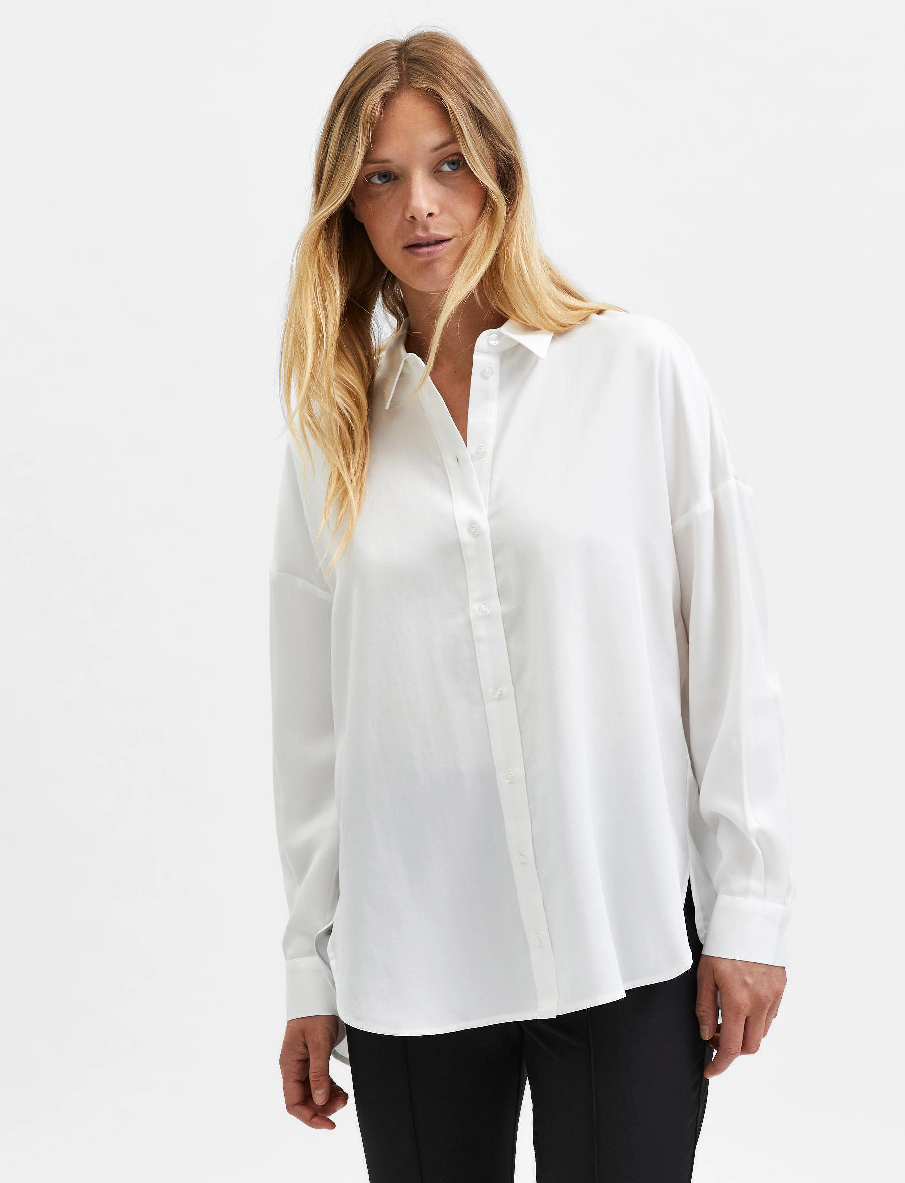 Selected - SLFSANNI LS SHIRT - snow white - 4