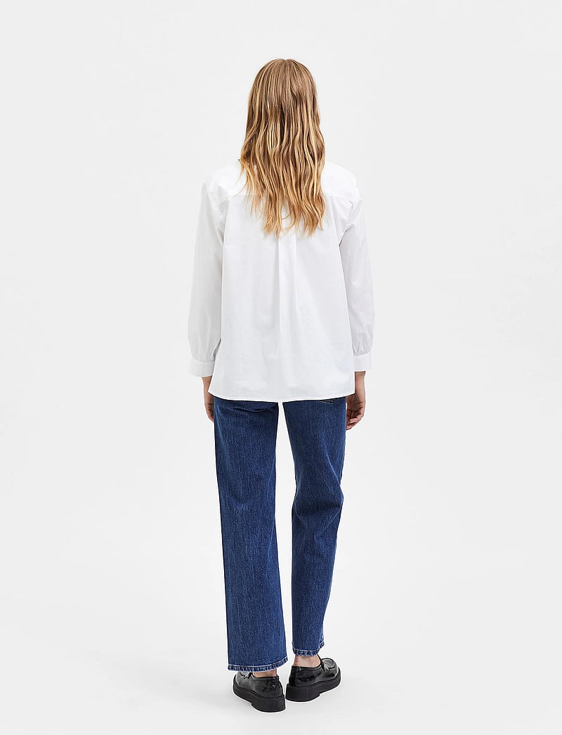 Selected - SLFREKA LS SHIRT B - pikkade varrukatega särgid - bright white - 3