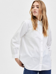 Selected Femme - SLFREKA LS SHIRT B - långärmade skjortor - bright white - 6