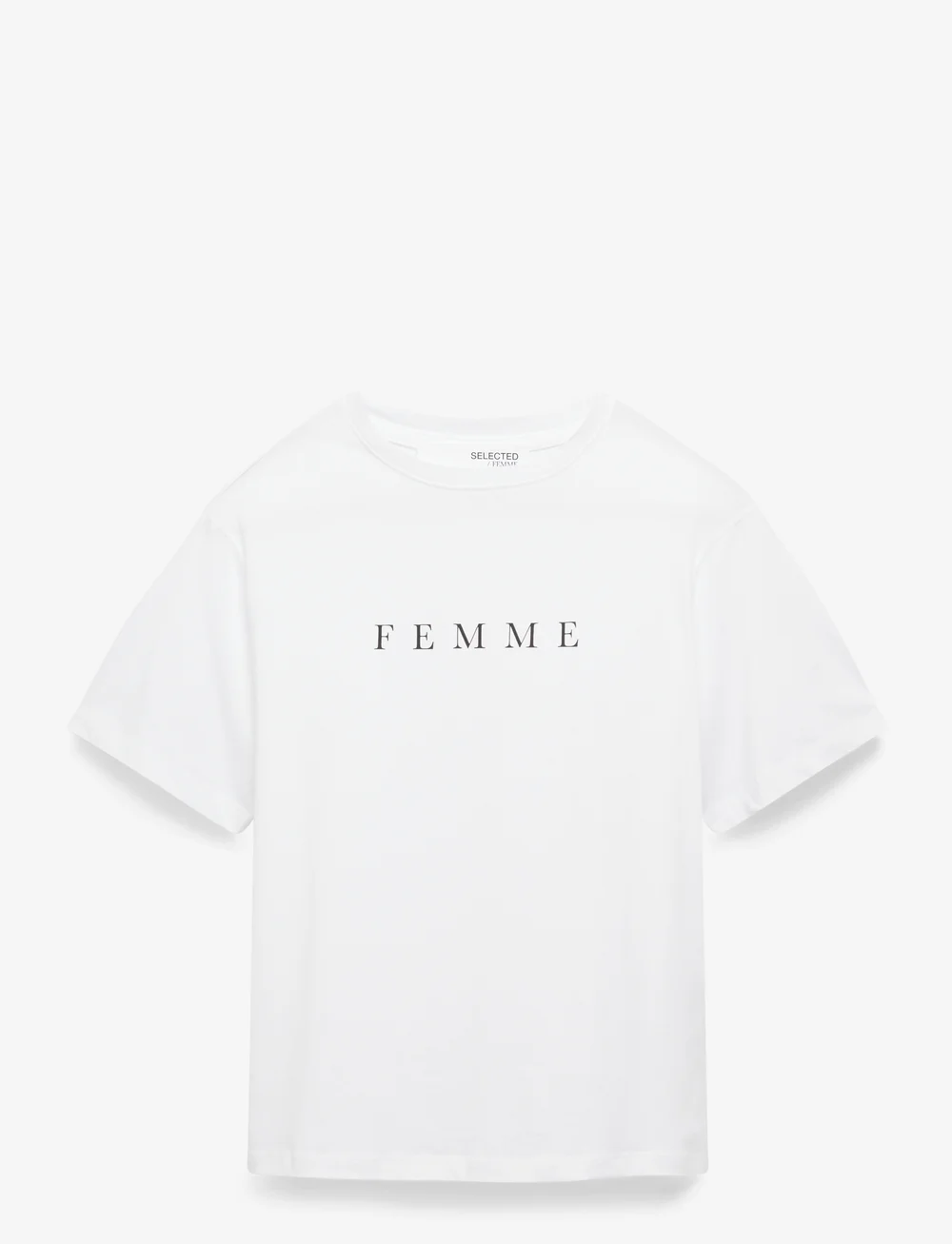 Selected - SLFVILJA SS PRINTED TEE W - t-shirts - bright white - 1